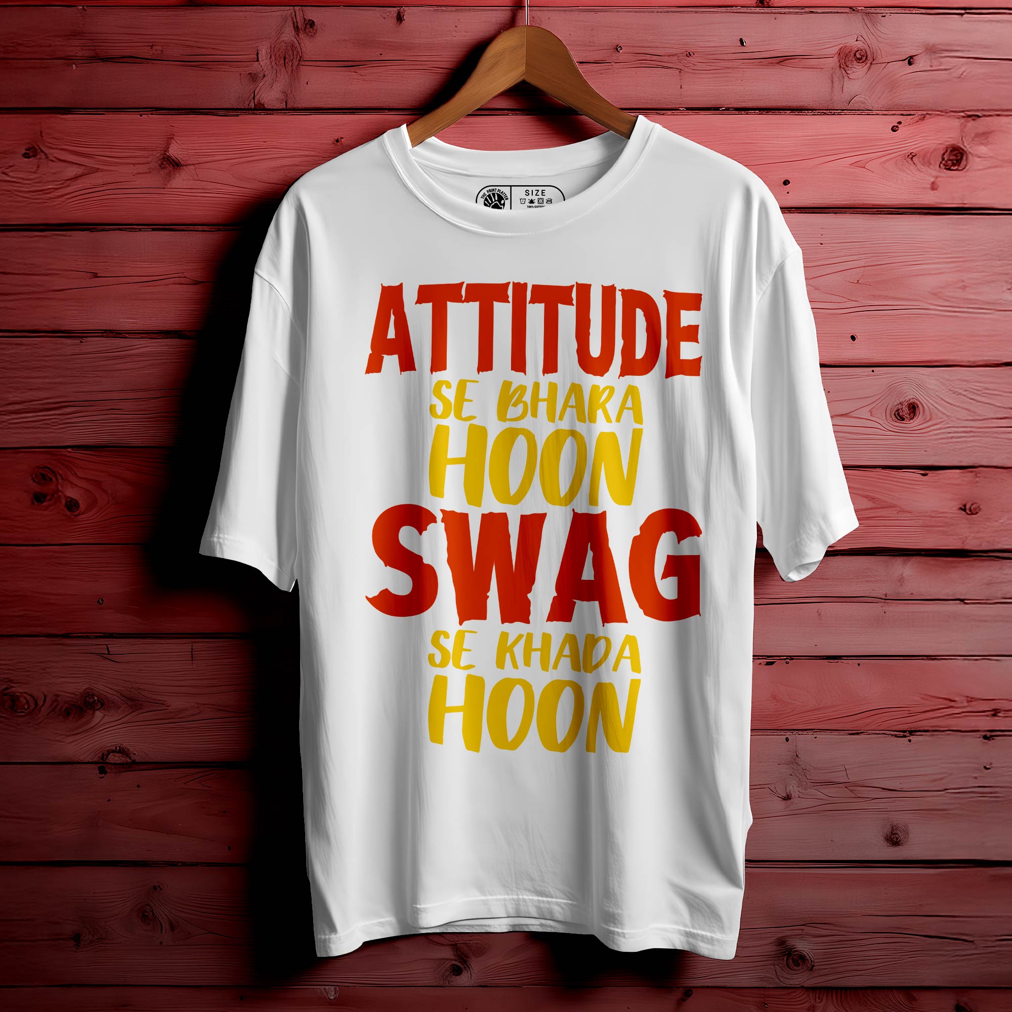 Attitude Se Bhara Oversized Unisex T-Shirt – Wear the Vibe, Own the Room| 318