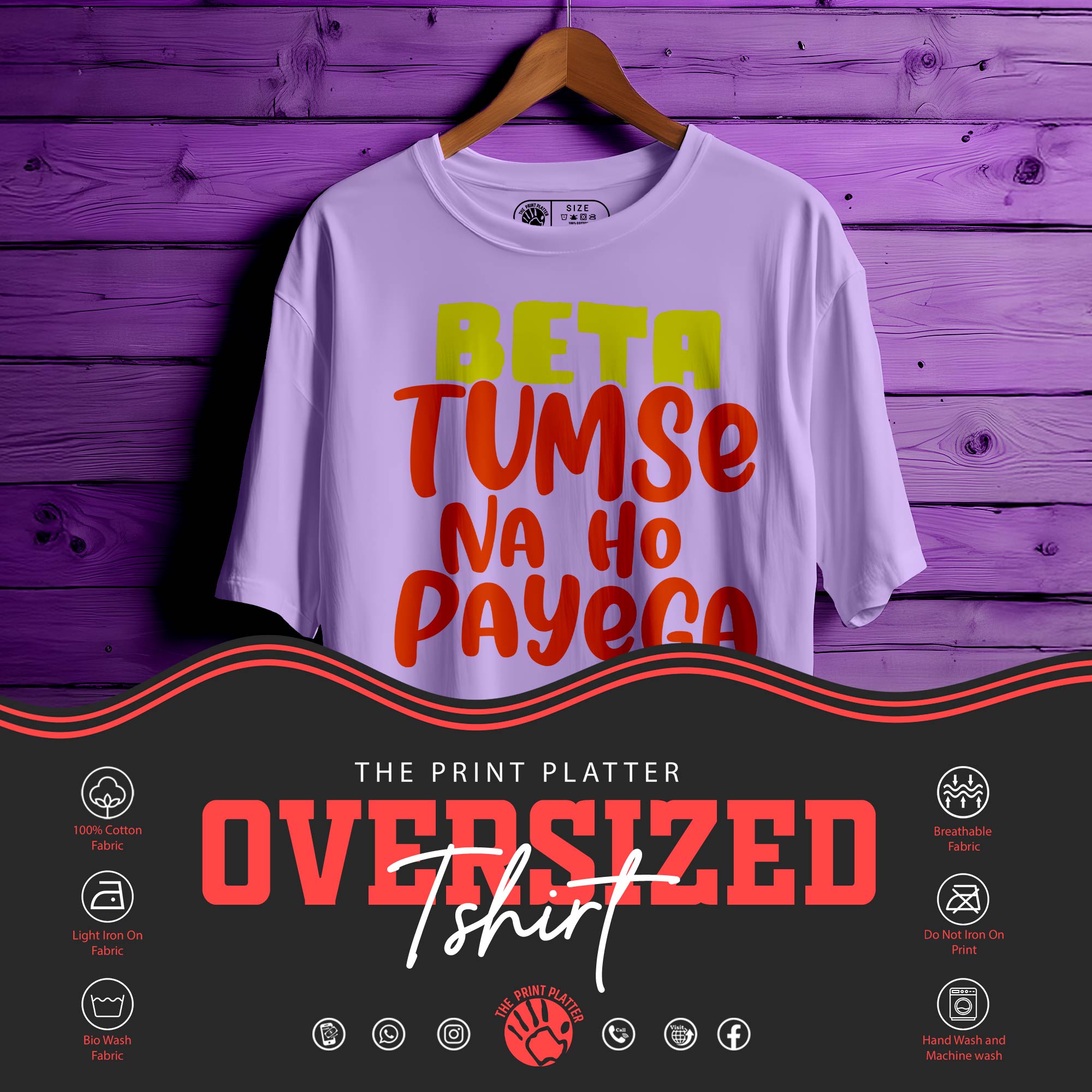 Beta Tumse Na Oversized Unisex T-Shirt – Desi Sass, Global Style | 322