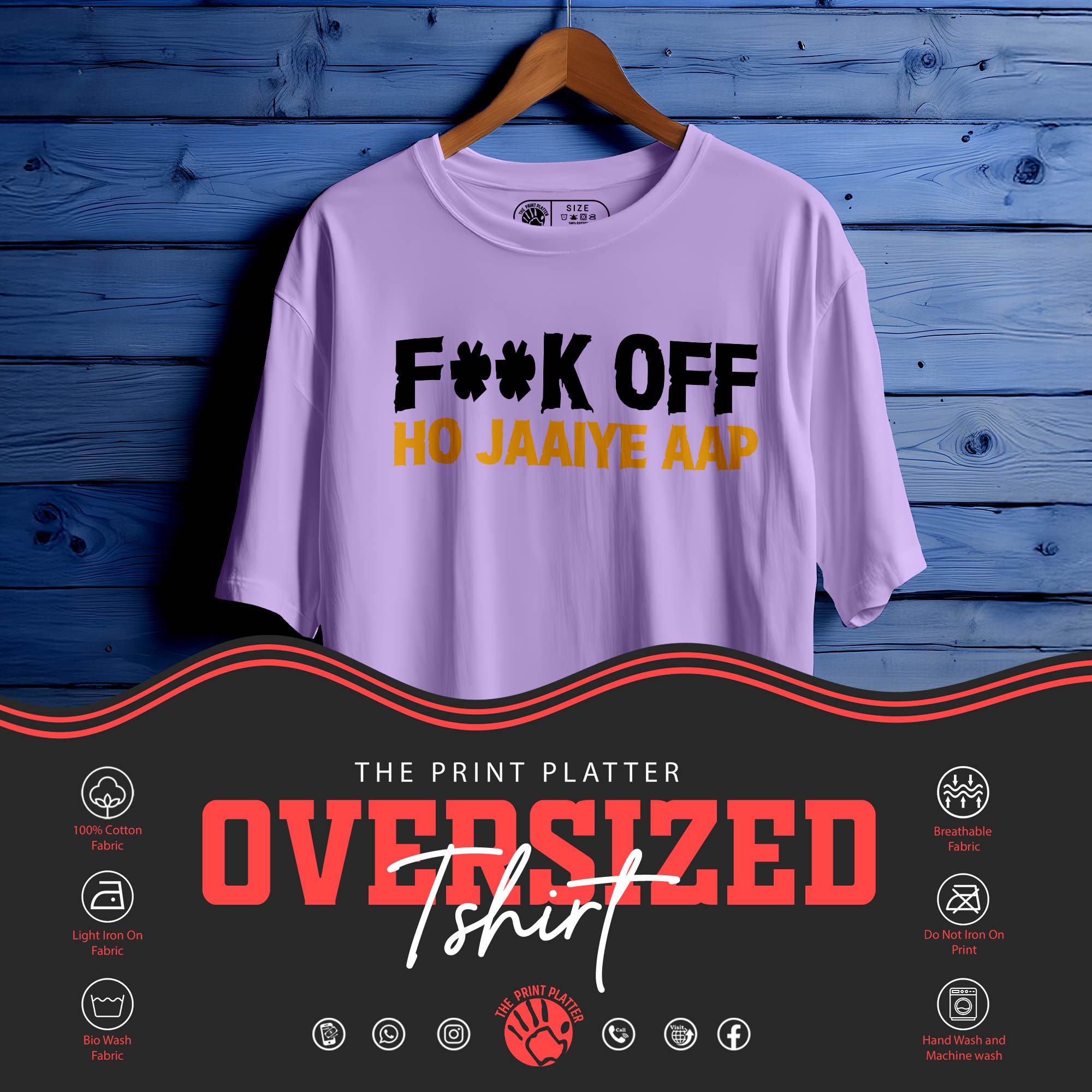 F#ck Off Oversized Unisex T-Shirt – Bold Mood, No Apologies |328