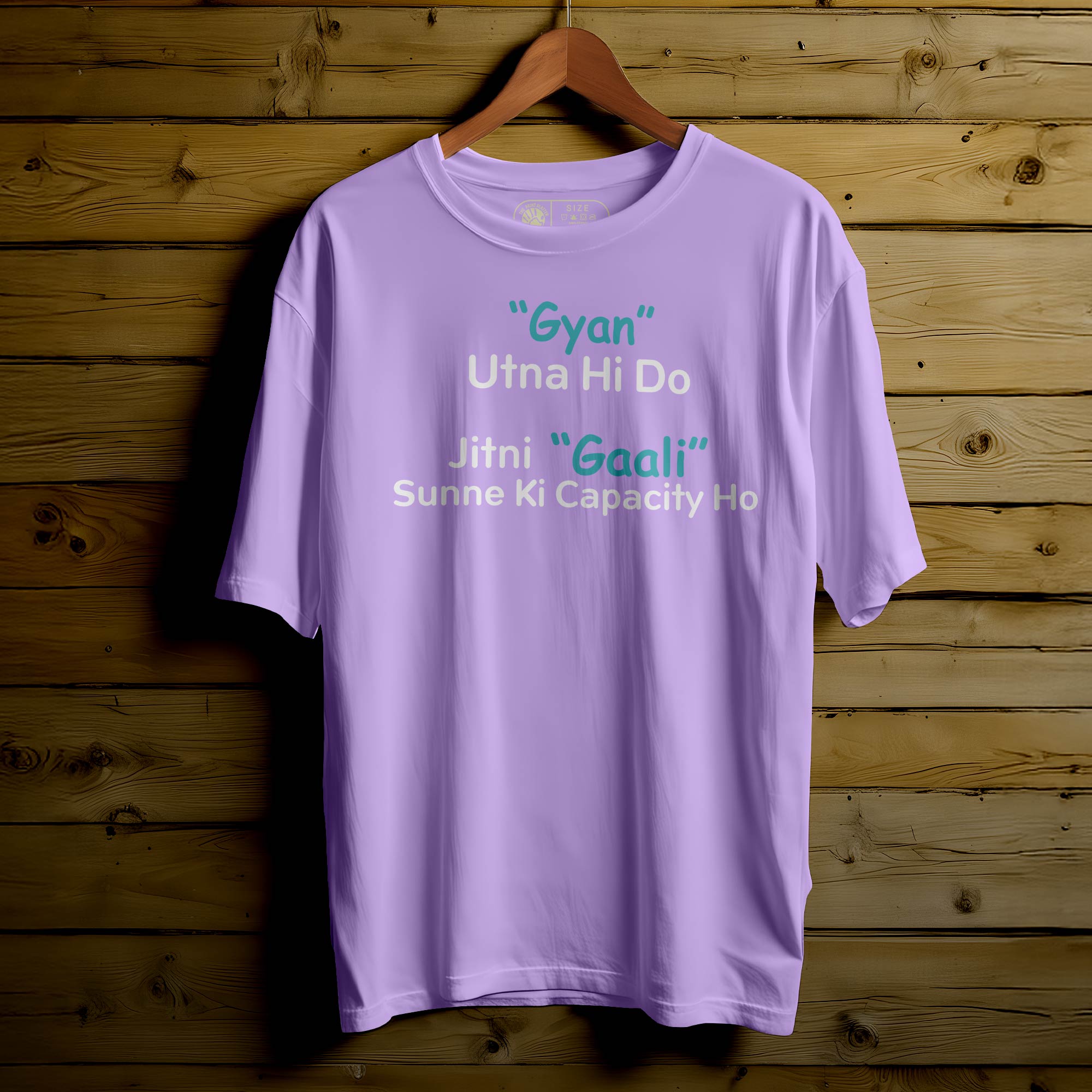 Gyan Utna Hi Do Oversized Unisex T-Shirt – Smart Sass, Subtle Roast|332