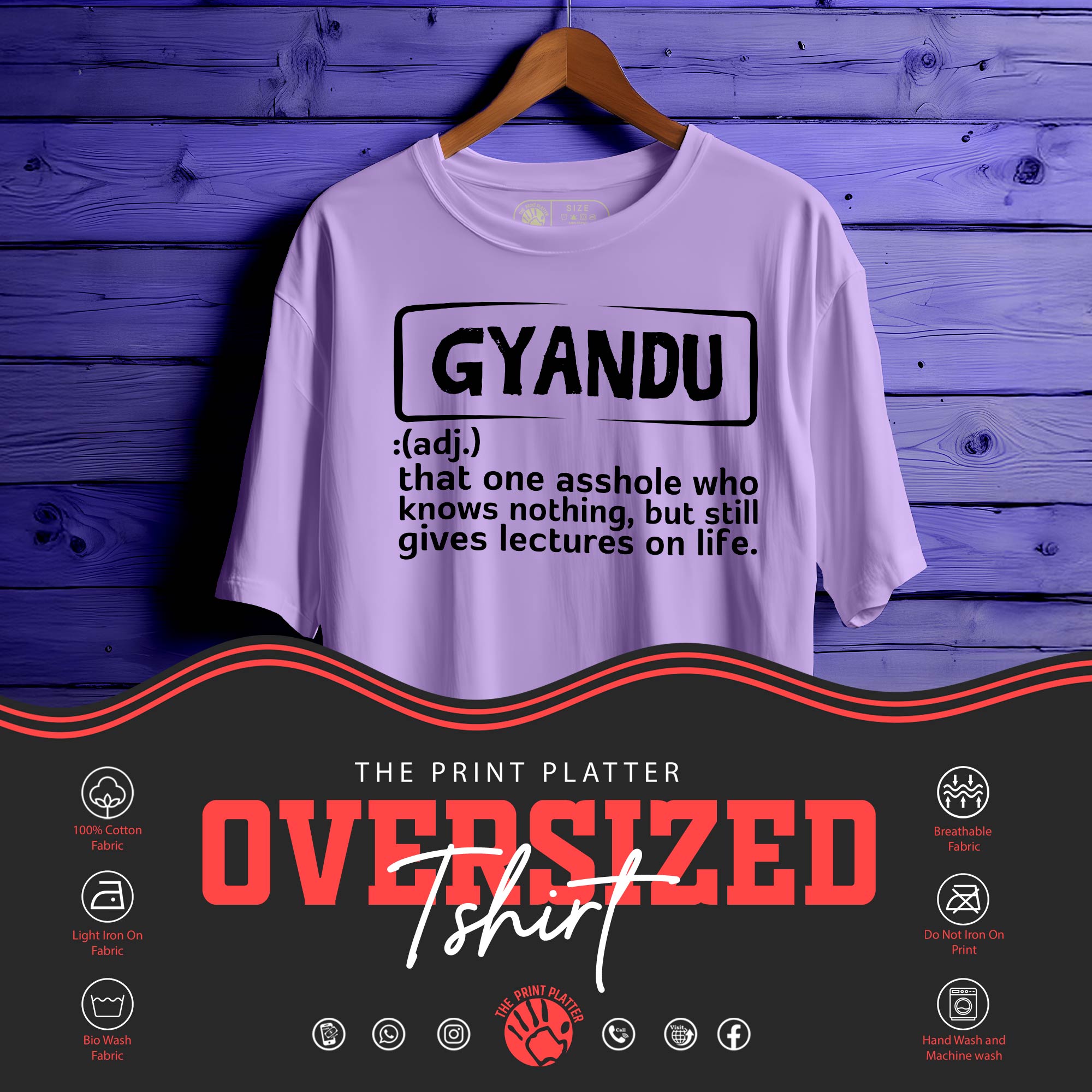 Gyandu Oversized Unisex T-Shirt – For the Over-Smart in Every Group|333