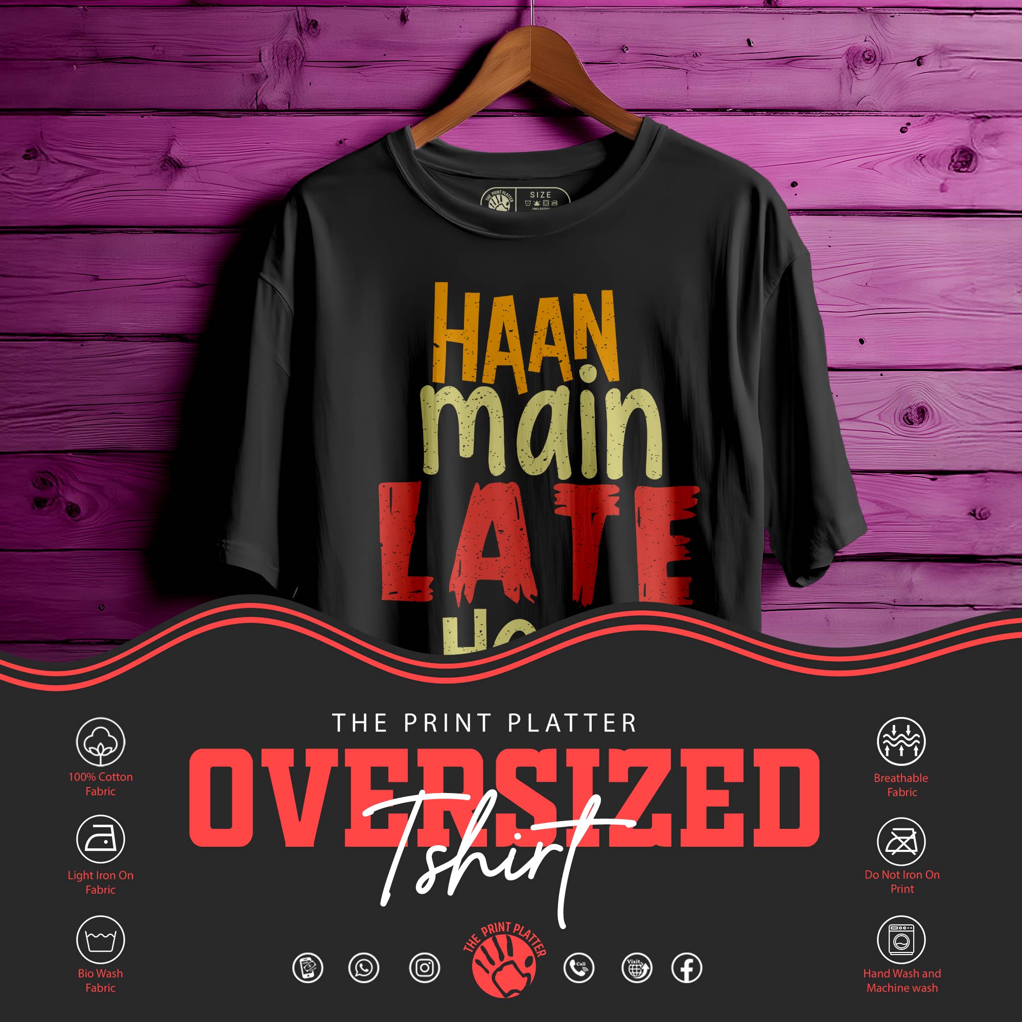 Haan Main Oversized Unisex T-Shirt – Own It. Say It. Be It. |335