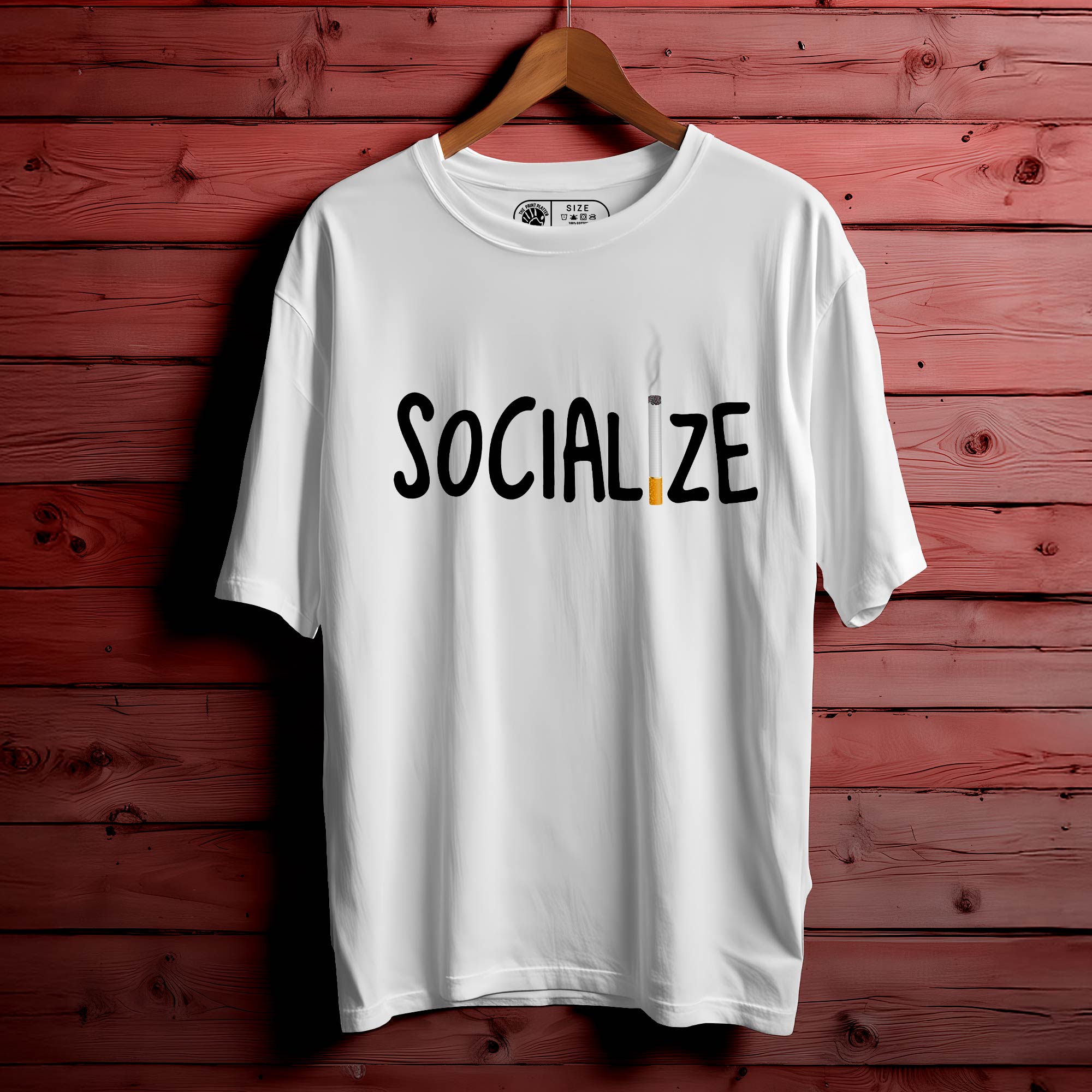 Socialize Oversized Unisex T-Shirt – For the Ones Who Bring the Vibe|349