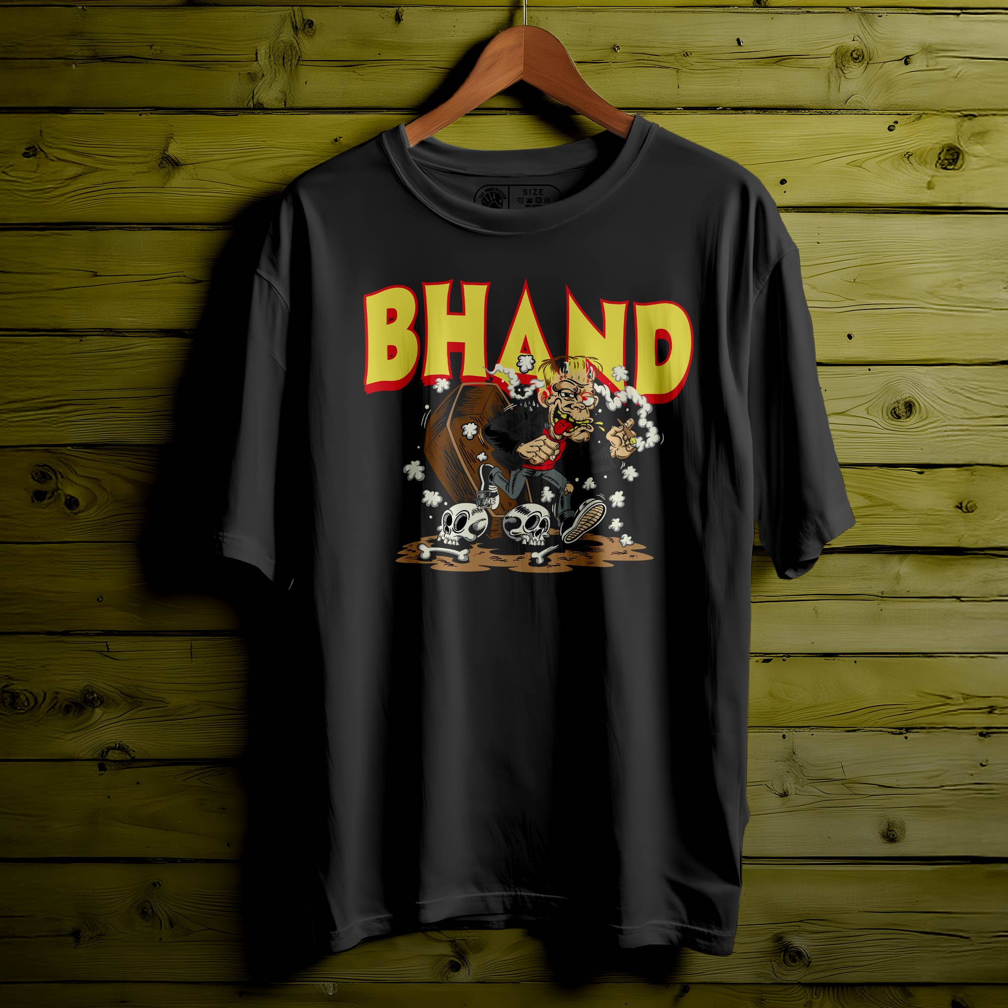 BHAND Oversized Black T-shirt Bio Wash| 35