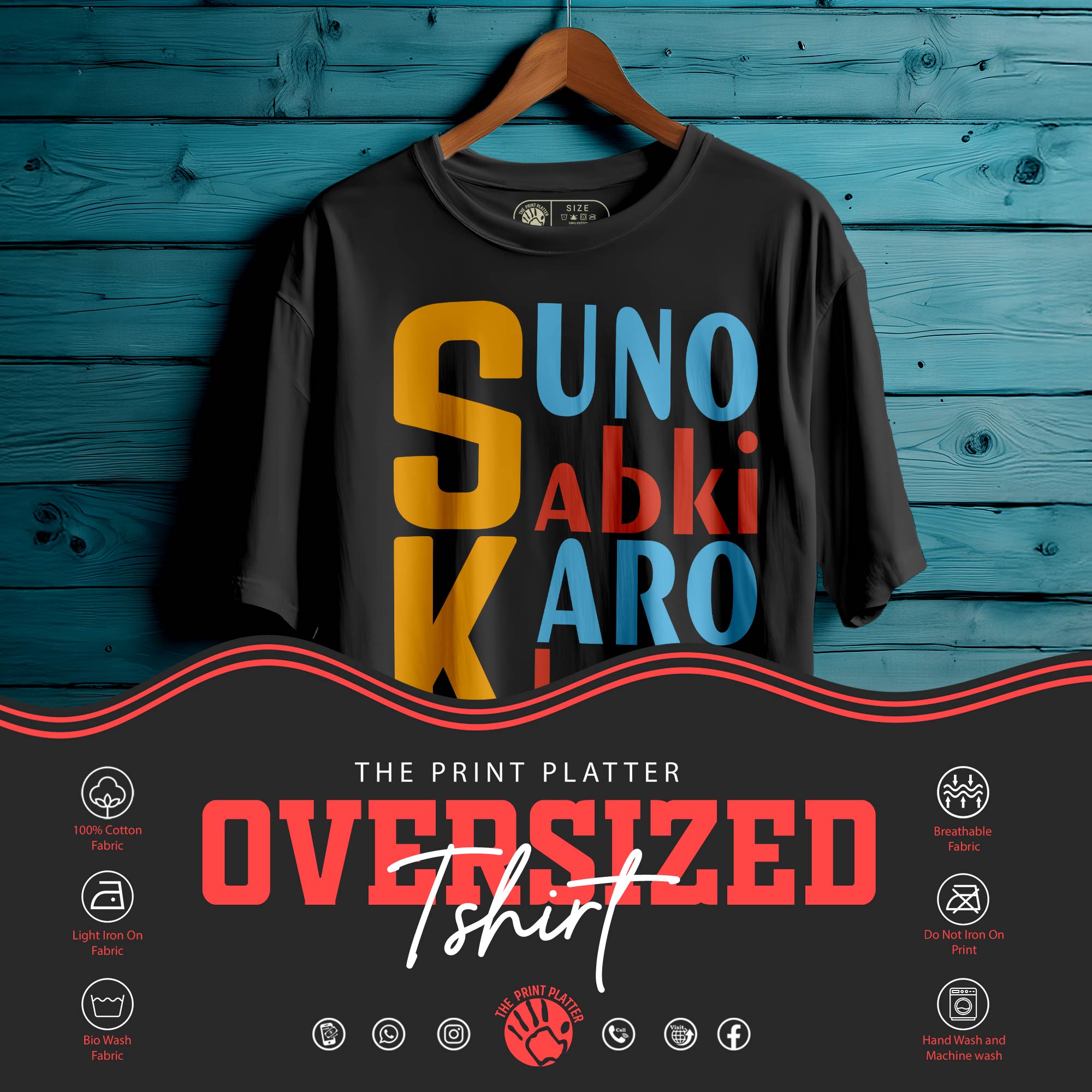 Suno Sabki Karo Khudki Oversized Unisex T-Shirt – Advice Taken, Decisions Yours|351