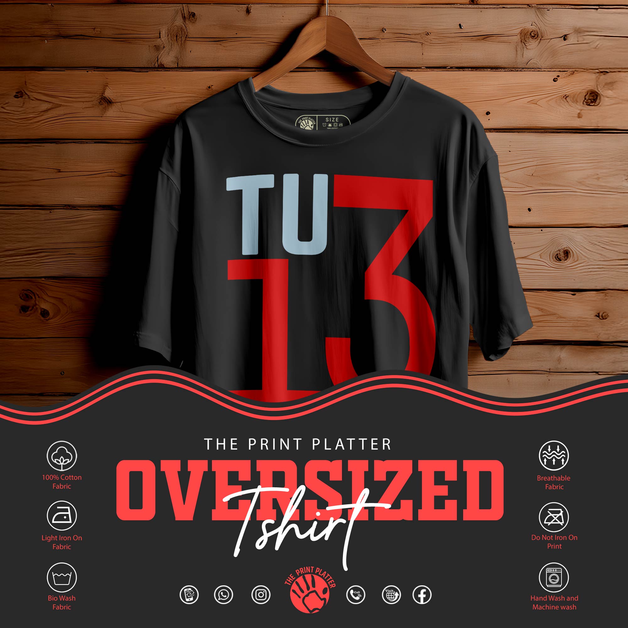 TU 13 DEKH Oversized Unisex T-Shirt – Full Swag, No Explanation|357