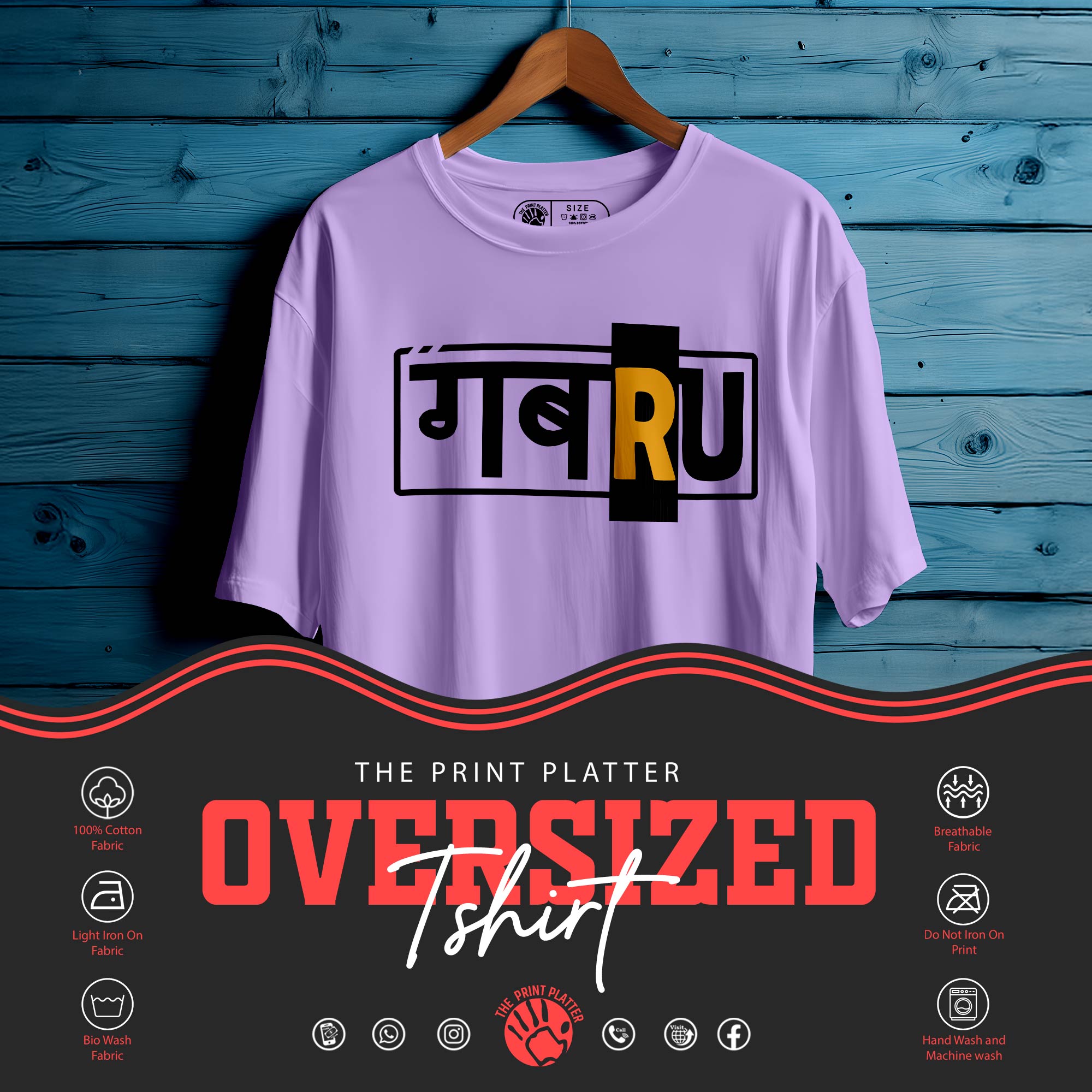 GABRU Oversized Unisex T-Shirt – Desi Swagger, Pure Punjabi Vibe |367