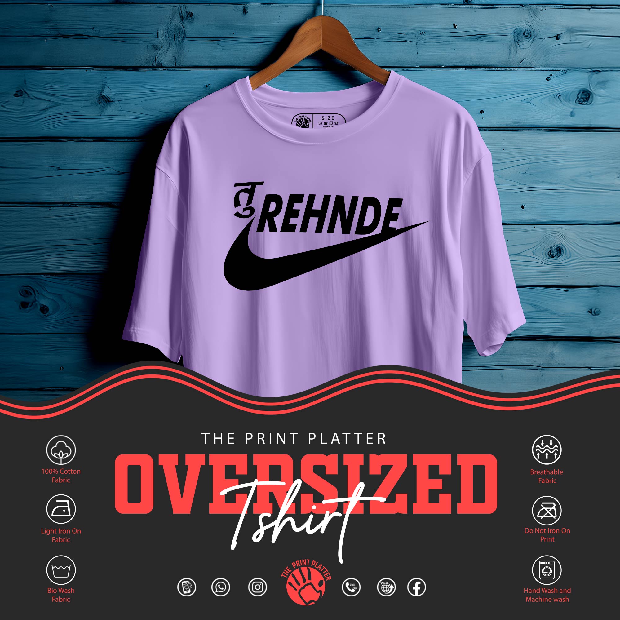 Tu Rehnde Oversized Unisex T-Shirt – The Ultimate Punjabi Mic Drop Moment |368