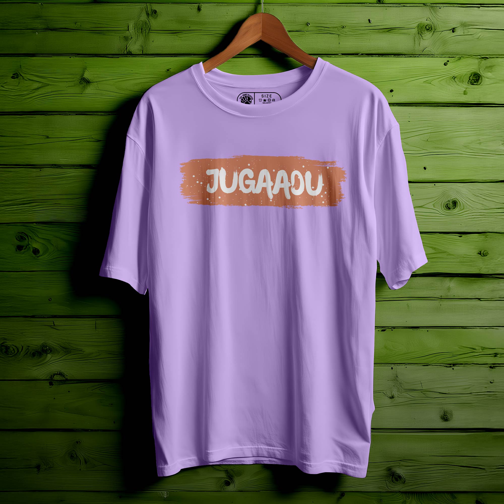 Jugaadu Oversized Unisex T-Shirt | Desi Hustler Quote Tee | 100% Cotton Streetwear | Trendy T-Shirt for Men & Women| 385