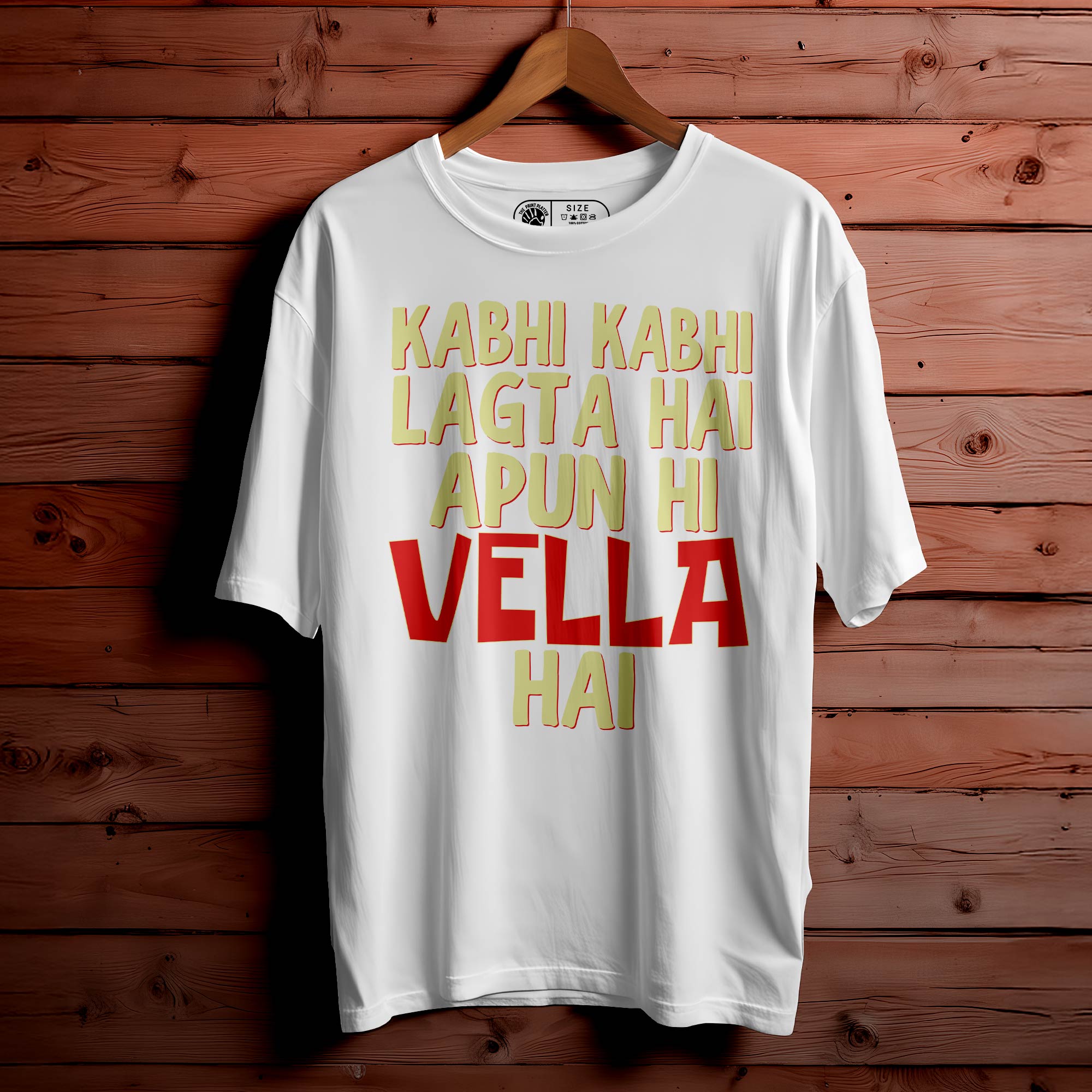 Kabhi Kabhi Oversized Unisex T-Shirt | Bollywood Vibes Quote Tee | Emotional Streetwear | 100% Cotton T-Shirt for Men & Women386