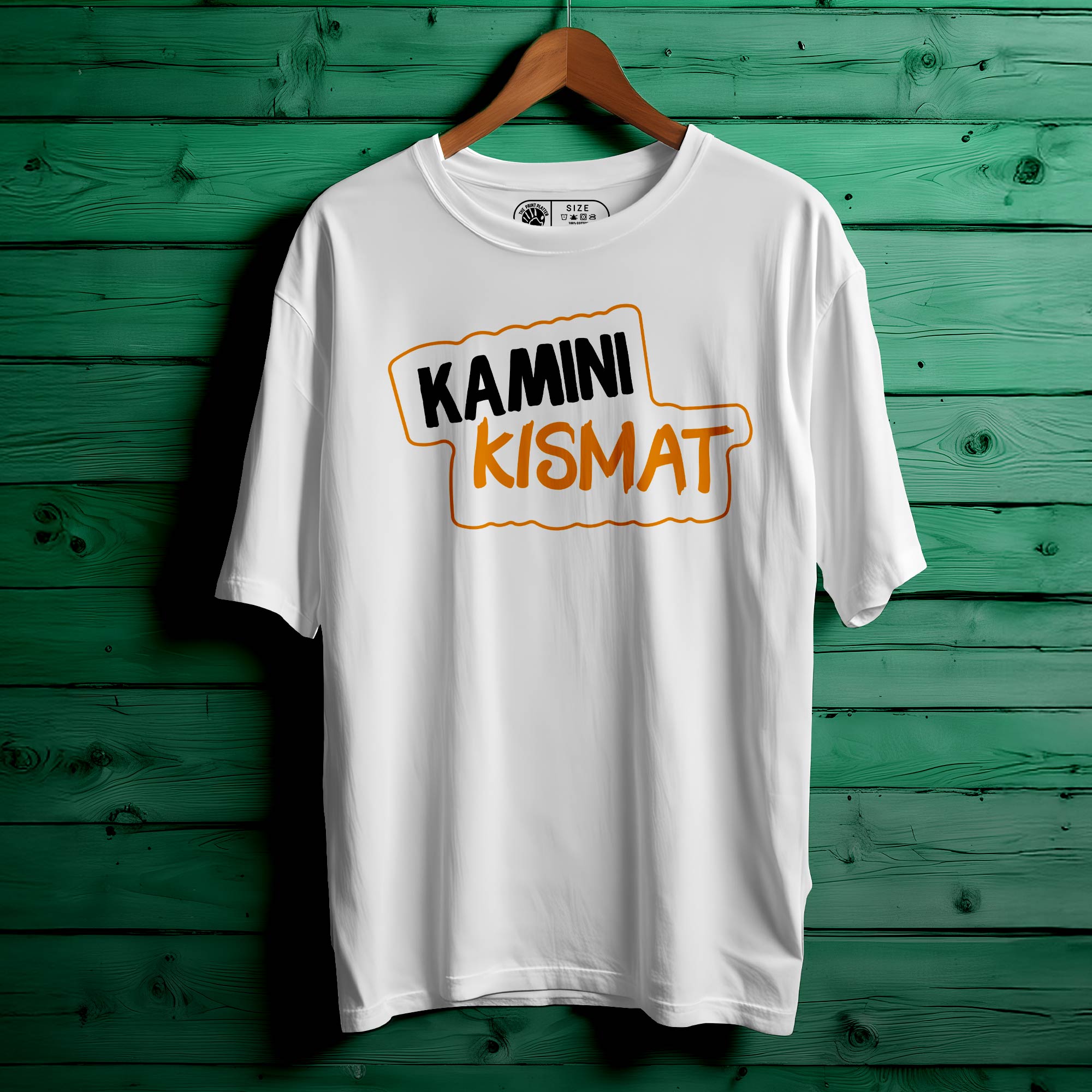 Kamini Kismat Oversized Unisex T-Shirt | Desi Sarcasm T-Shirt | Funny Hindi Quote Tee | 100% Cotton Streetwear for Men & Women|387