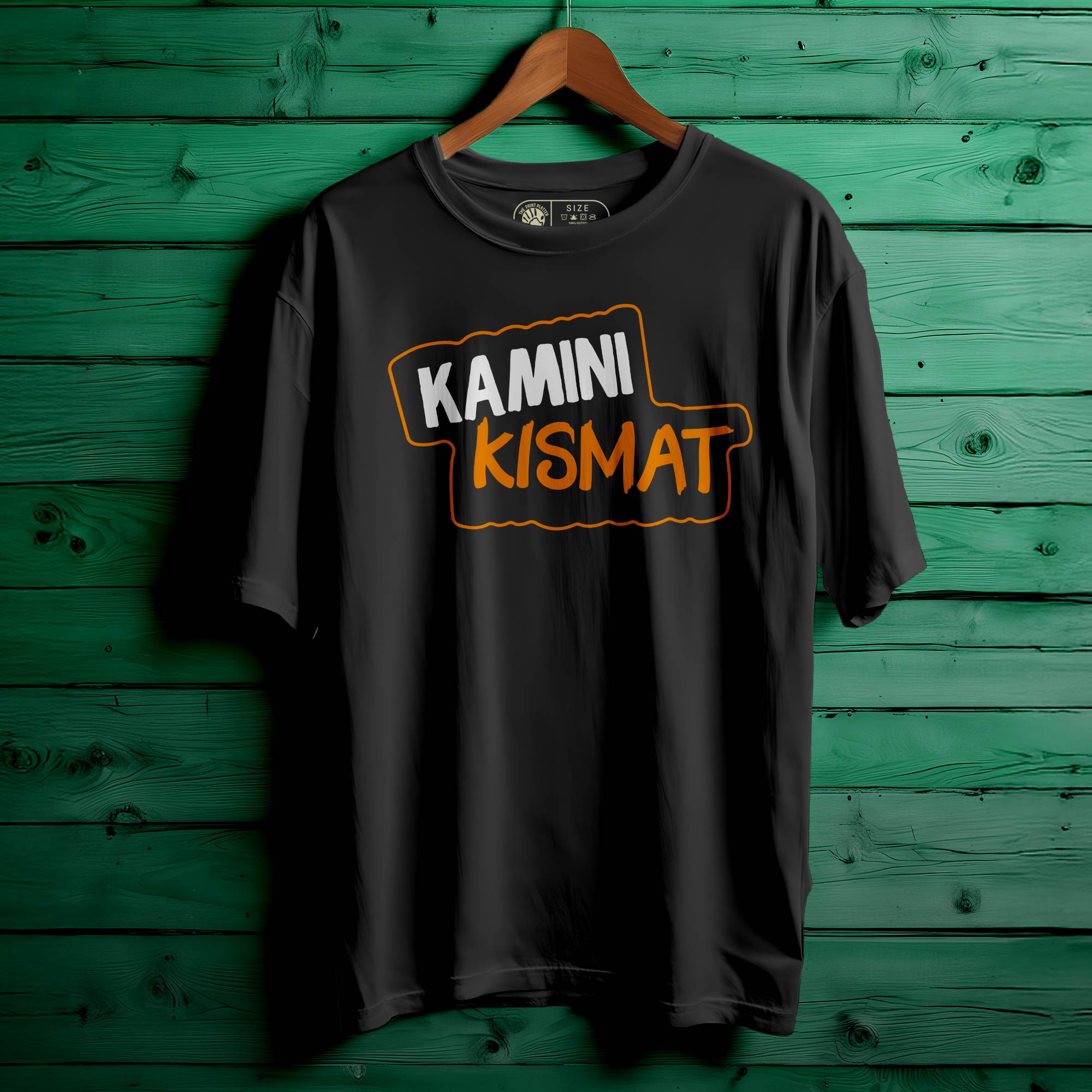 Kamini Kismat Oversized Unisex T-Shirt | Desi Sarcasm T-Shirt | Funny Hindi Quote Tee | 100% Cotton Streetwear for Men & Women|387