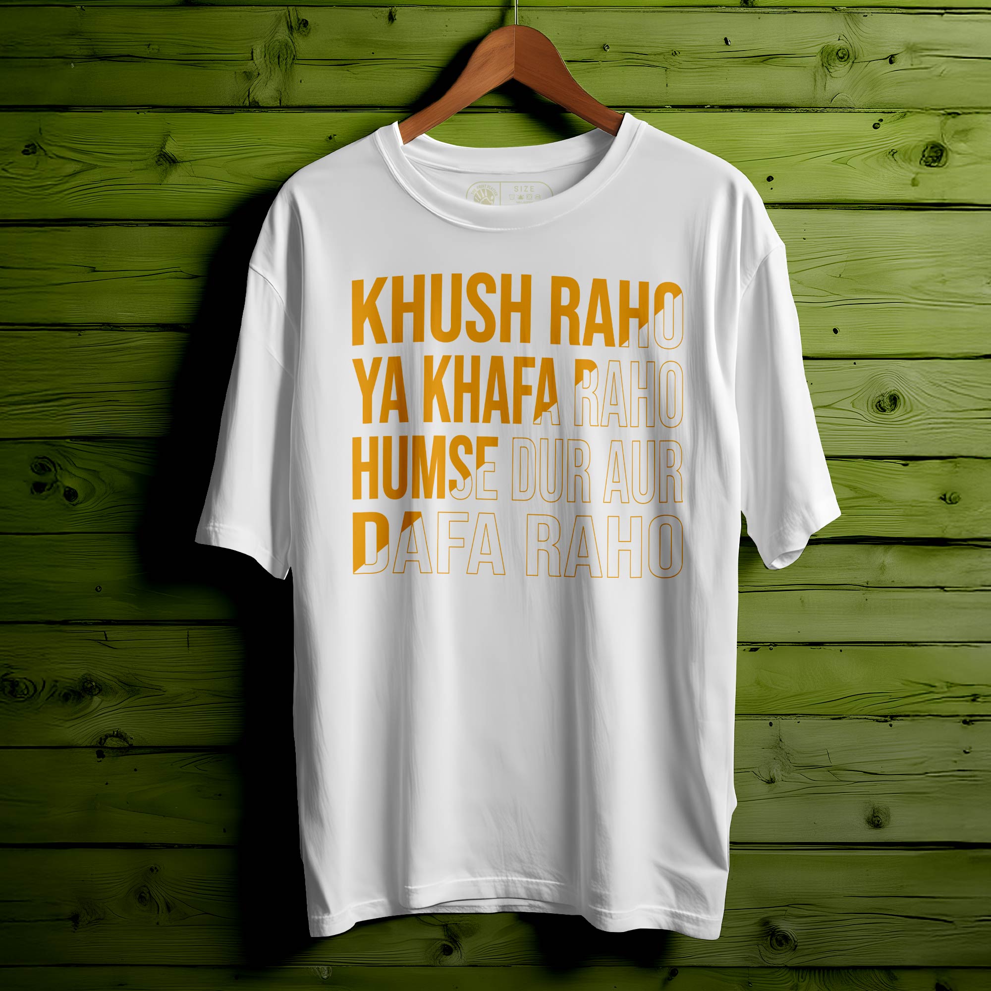 Khush Raho Oversized Unisex T-Shirt | Positive Vibes Tee | Hindi Quote T-Shirt | 100% Cotton Streetwear for Men & Women|390