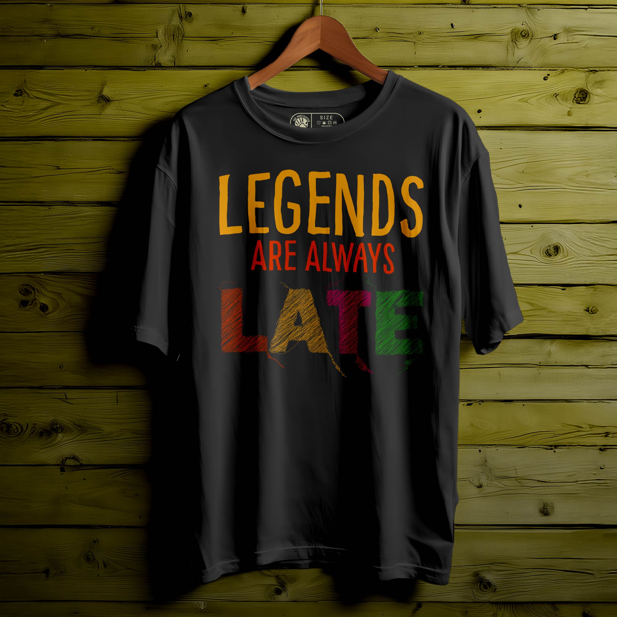 "Legends Are Always Late" Oversized Unisex T-Shirt | Funny Quote Tee | Premium Cotton | Casual Streetwear for Men & Women| 396
