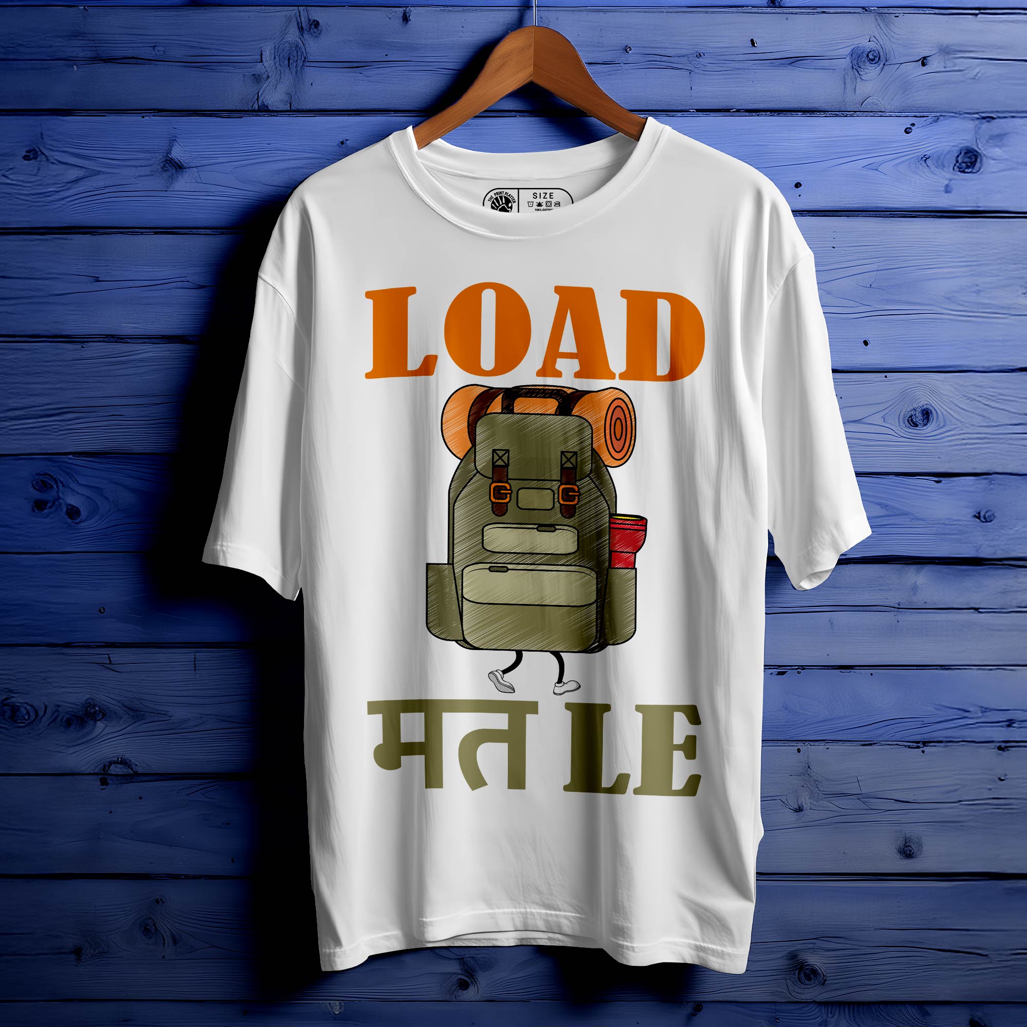 "LOAD MAT LE" Oversized Unisex T-Shirt | Desi Attitude Quote Tee | 100% Cotton | Street Style for Men & Women|397