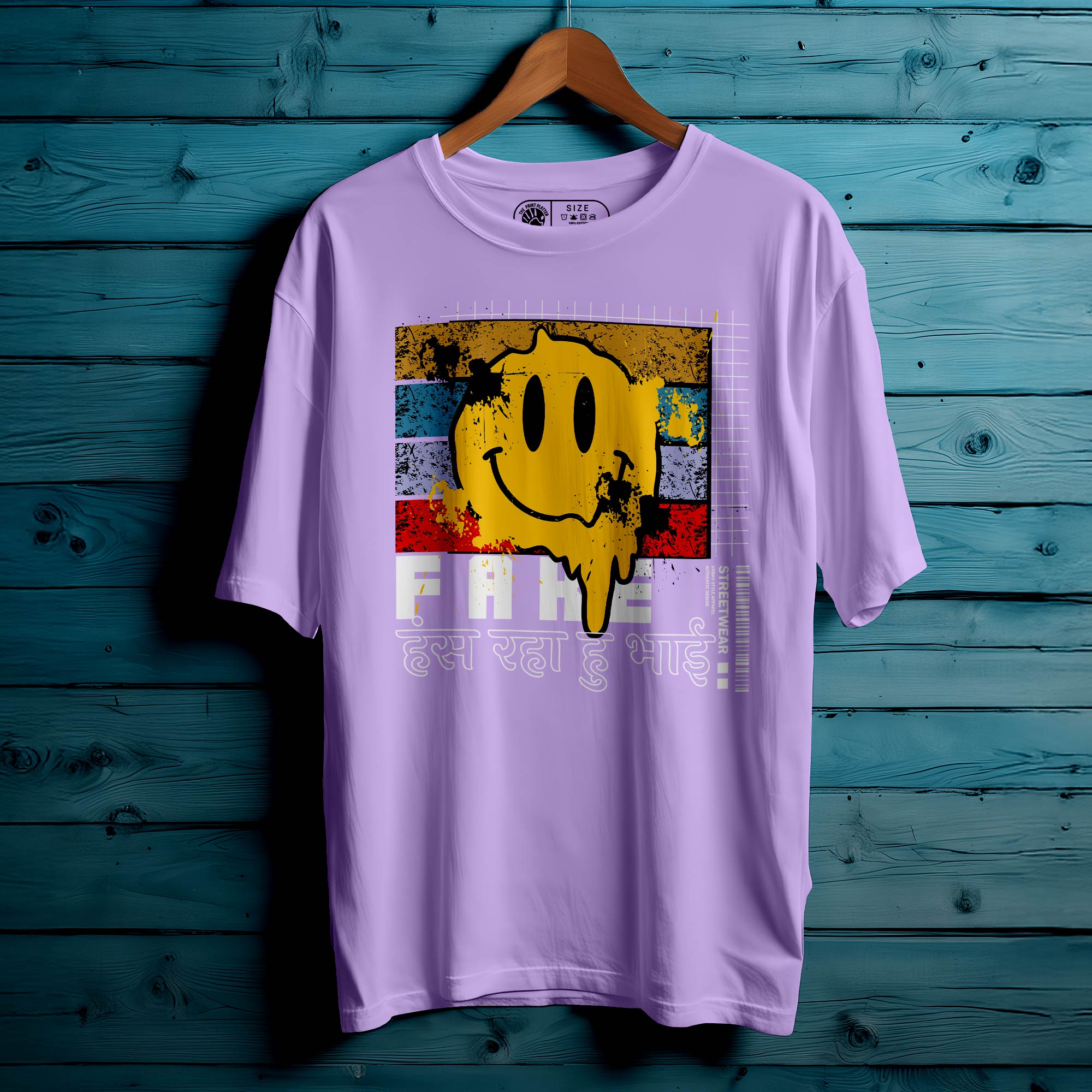 FAKE HASH RAHA Oversized Black T-shirt Bio Wash| 40