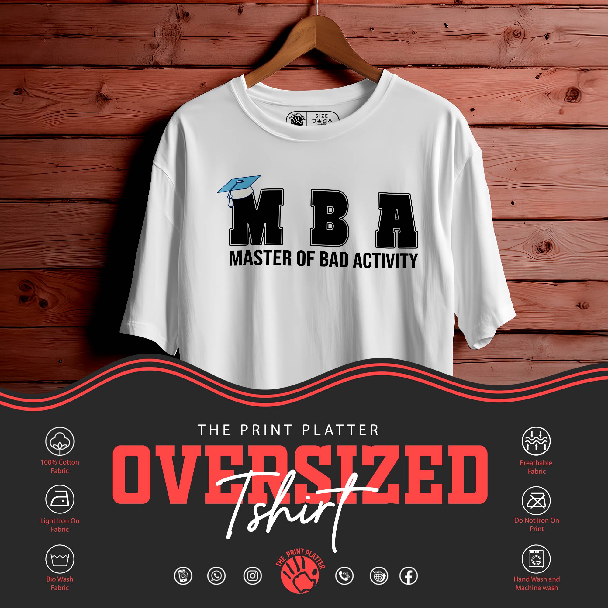 MBA Oversized Unisex T-Shirt – Master of Bold Attitude |404