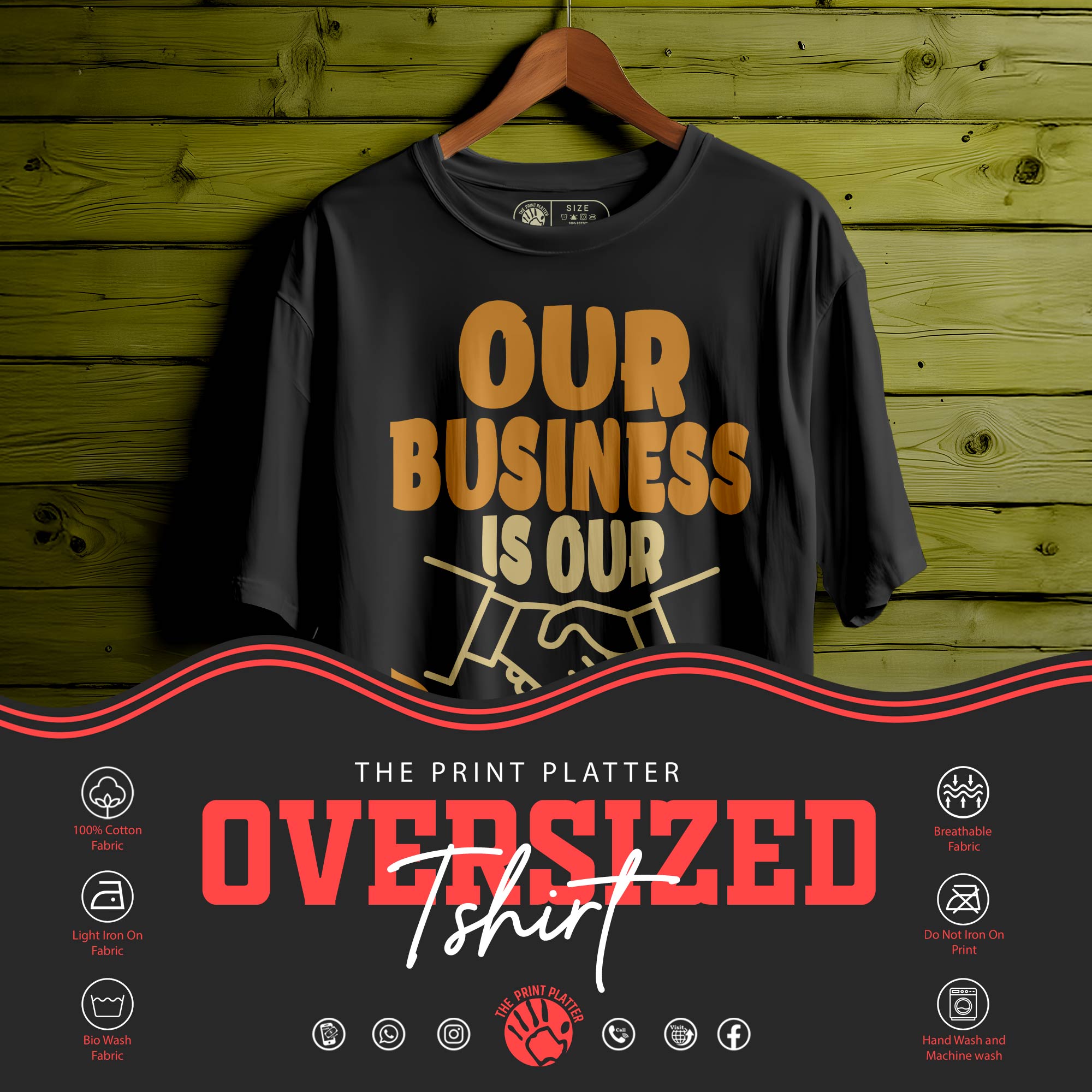 OUR BUSINESS IS OUR BUSINESS Oversized Unisex T-Shirt – Mind Your Own Swag|410