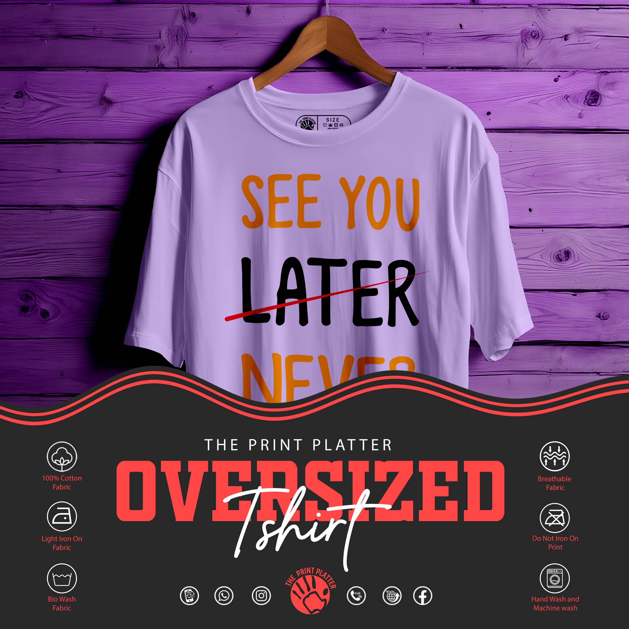 SEE YOU LATER Oversized Unisex T-Shirt |420