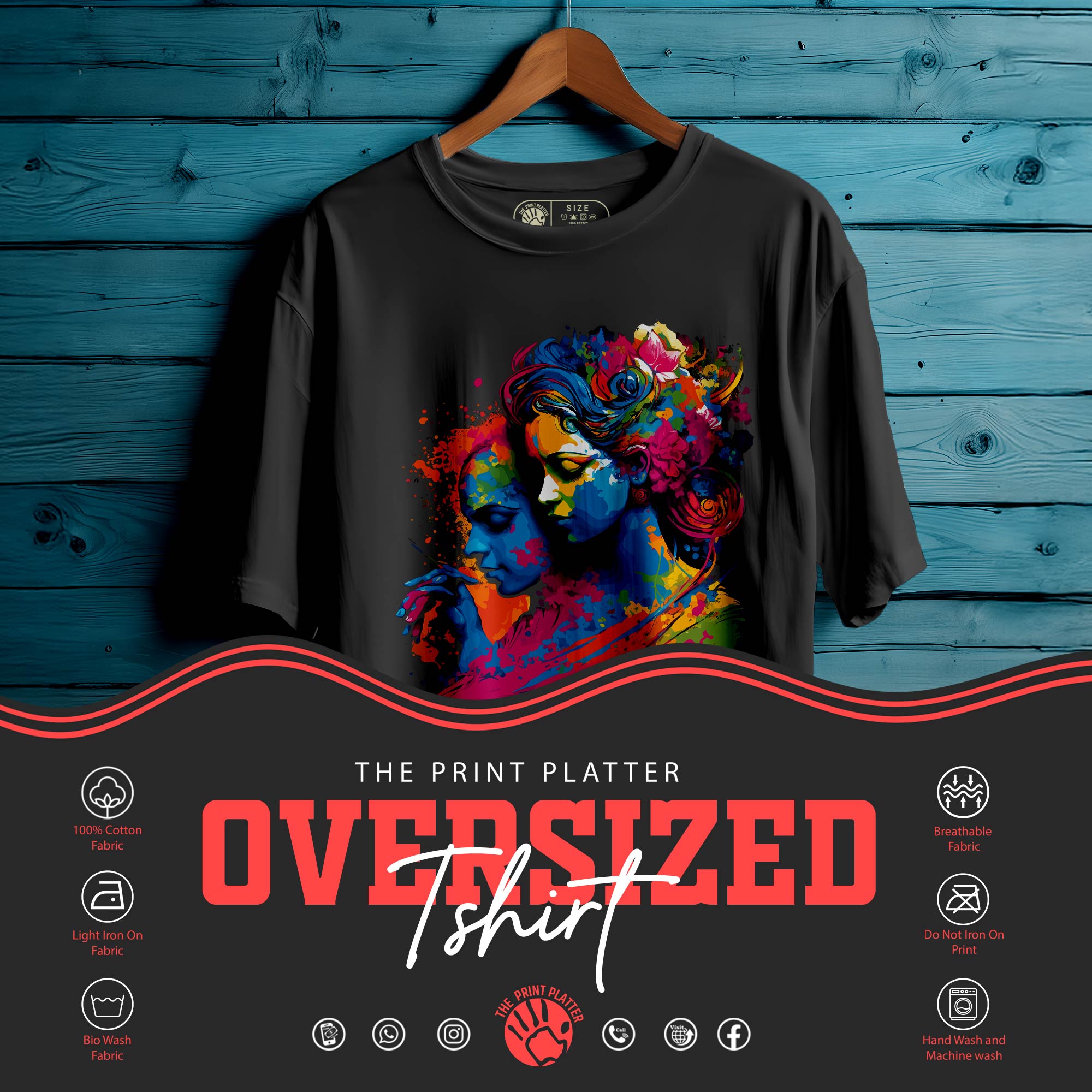 RADHA KRISHNA Oversized Unisex T-Shirt |433