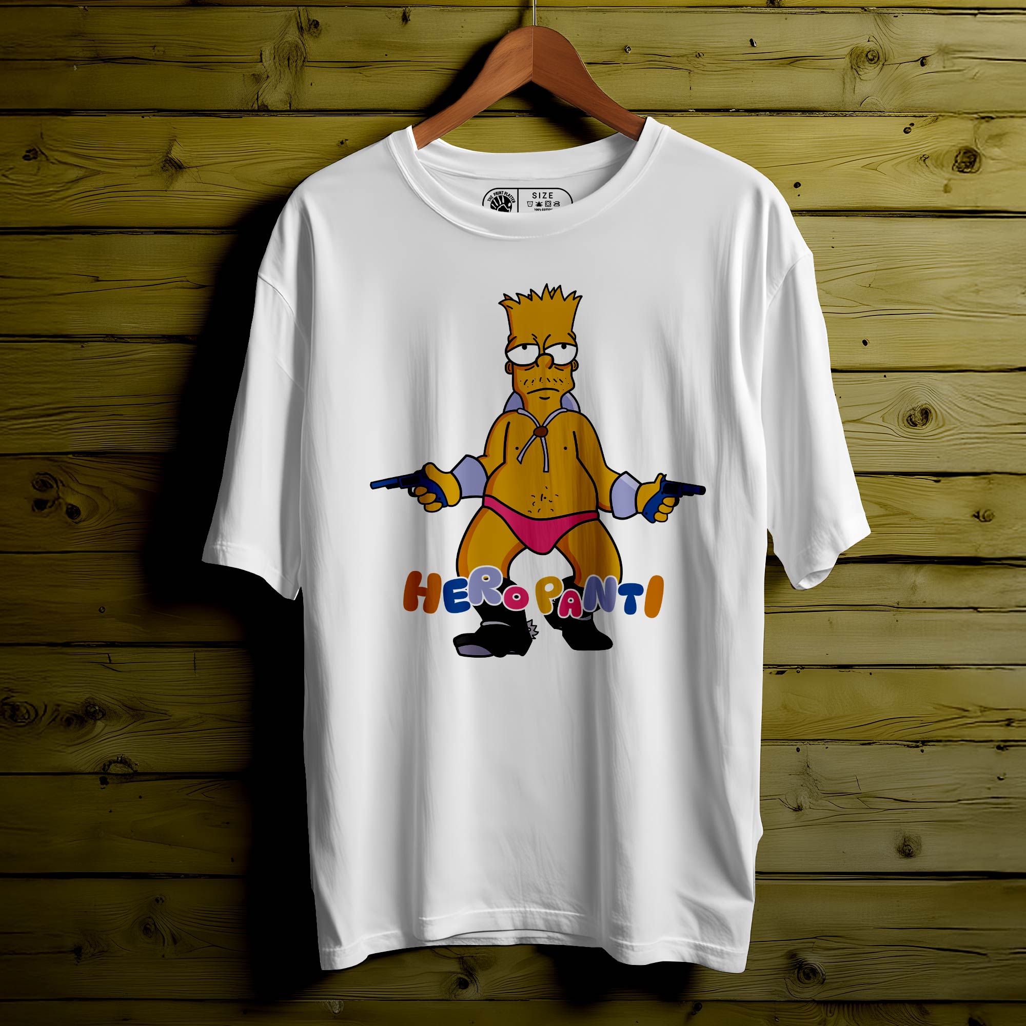 HERO PANTI Oversized Black T-shirt Bio Wash| 44