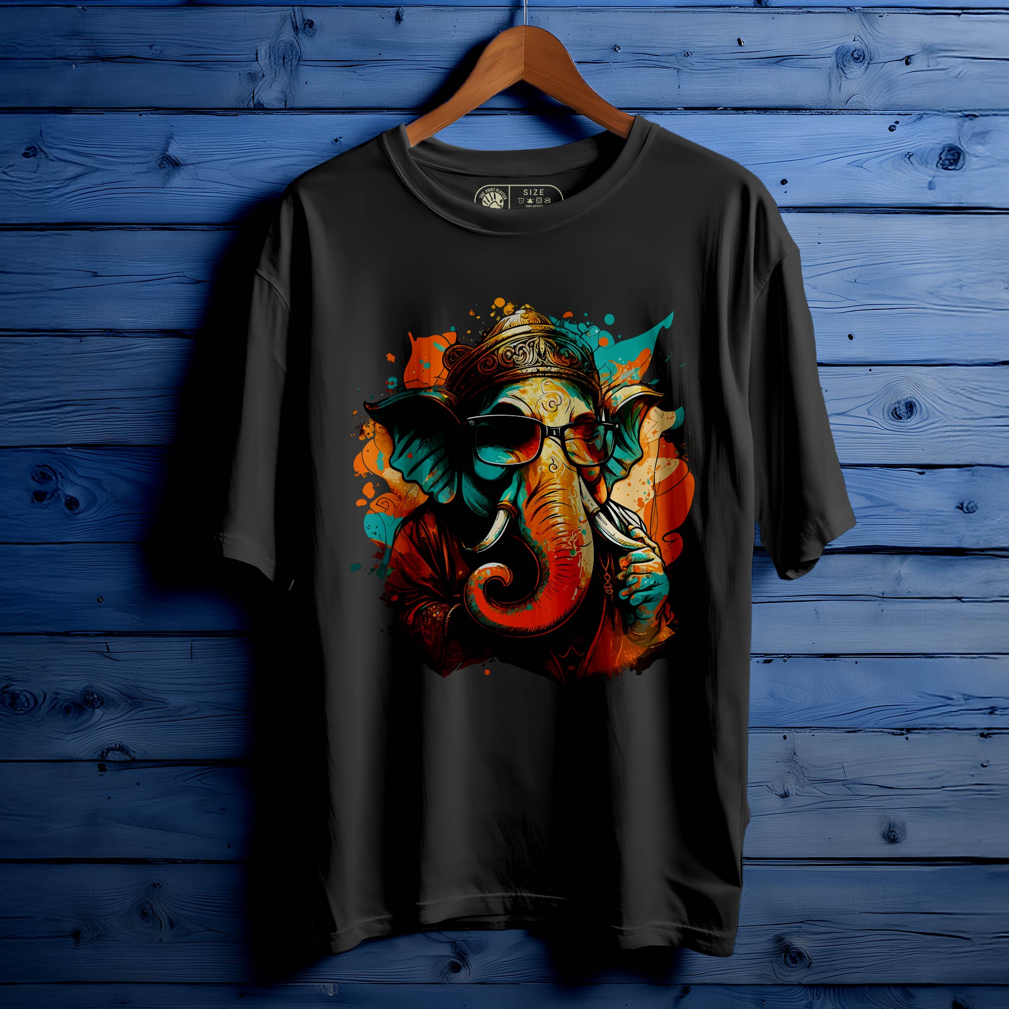 Ganeshhindu_god_wearing_sunglass Oversized Unisex T-Shirt |447