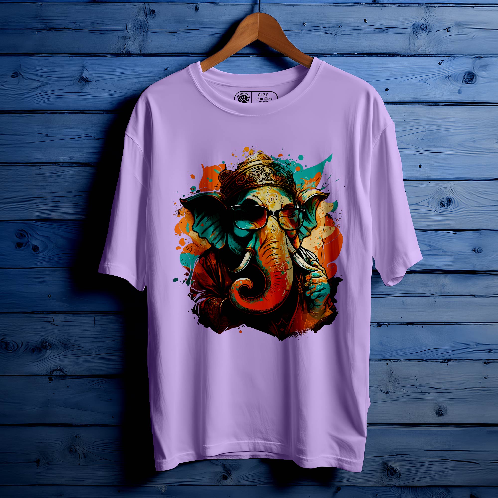 Ganeshhindu_god_wearing_sunglass Oversized Unisex T-Shirt |447