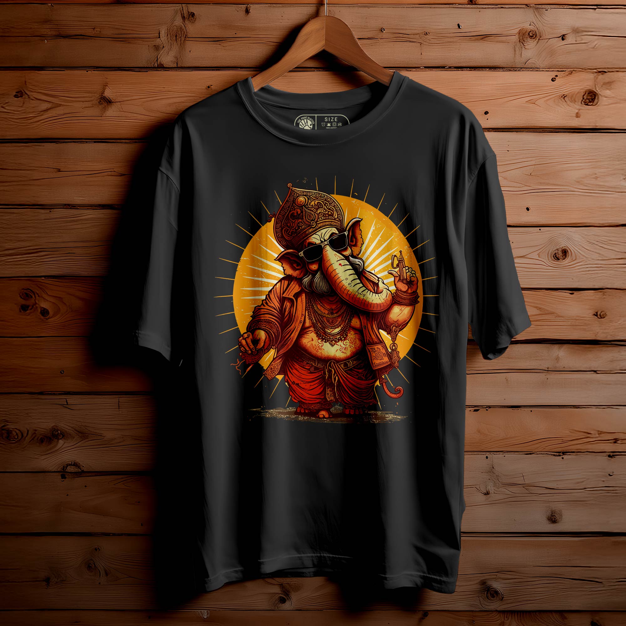 Ganeshhindu_god_wearing_sunglass Oversized Unisex T-Shirt |449