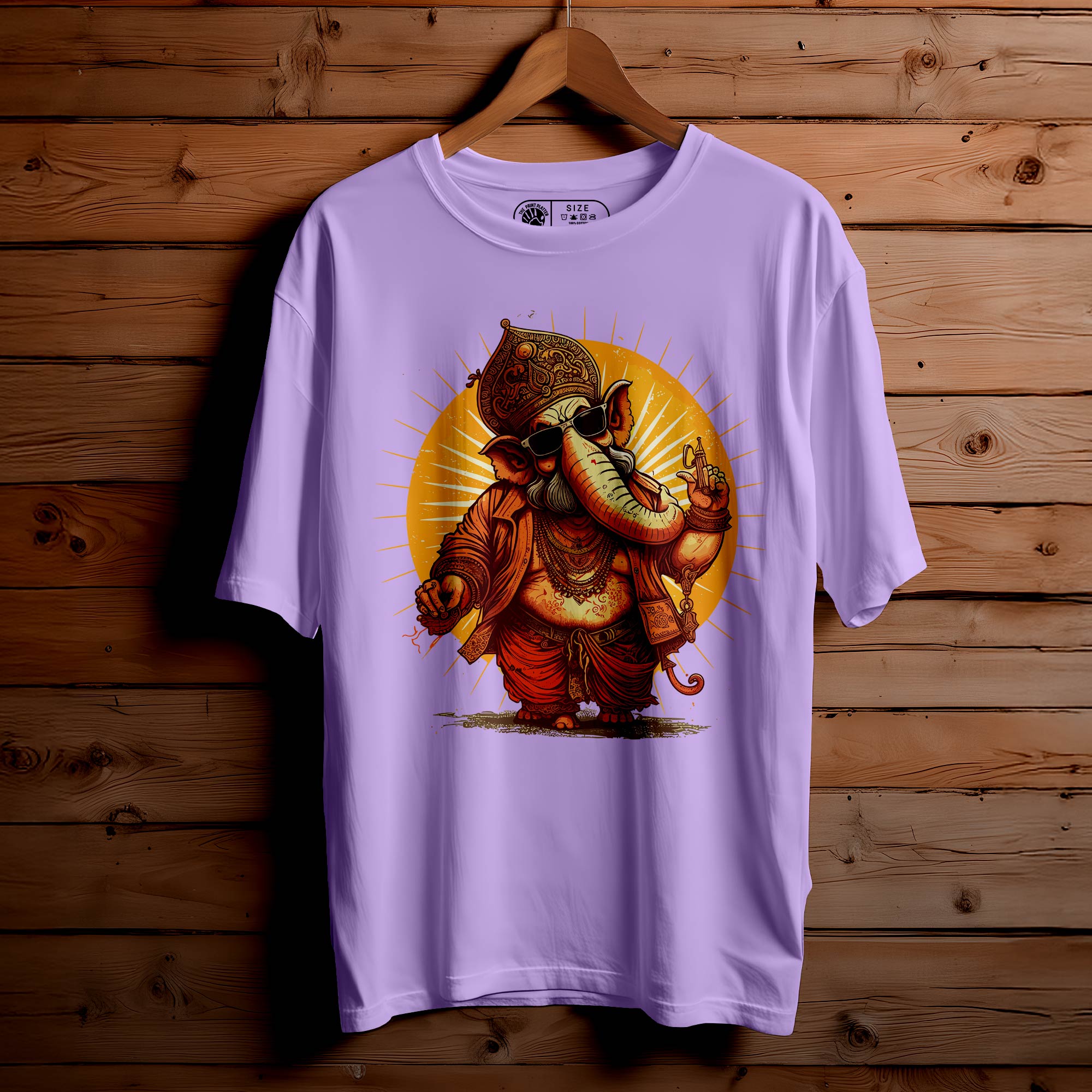 Ganeshhindu_god_wearing_sunglass Oversized Unisex T-Shirt |449