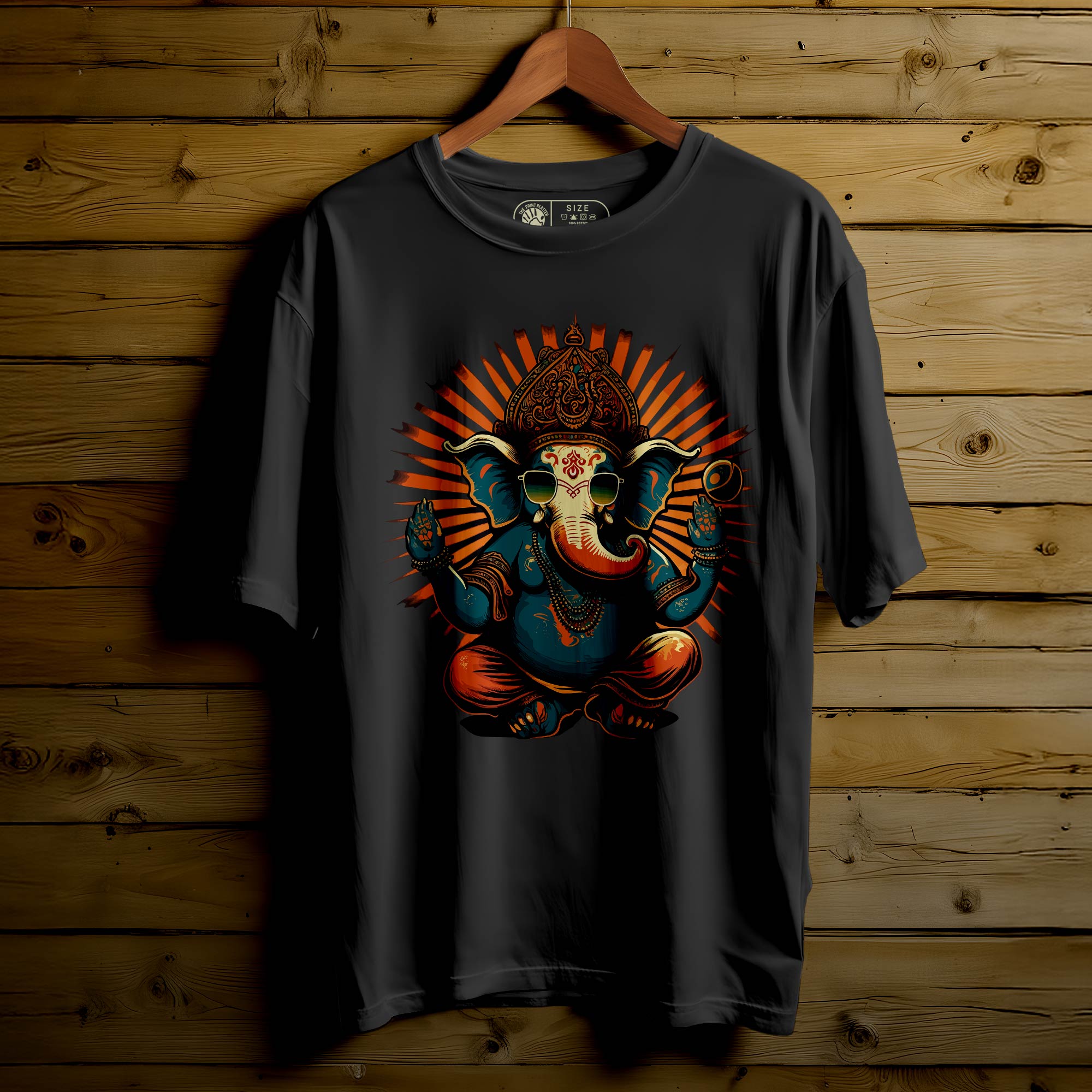 Ganeshhindu_god_wearing_sunglass Oversized Unisex T-Shirt |454