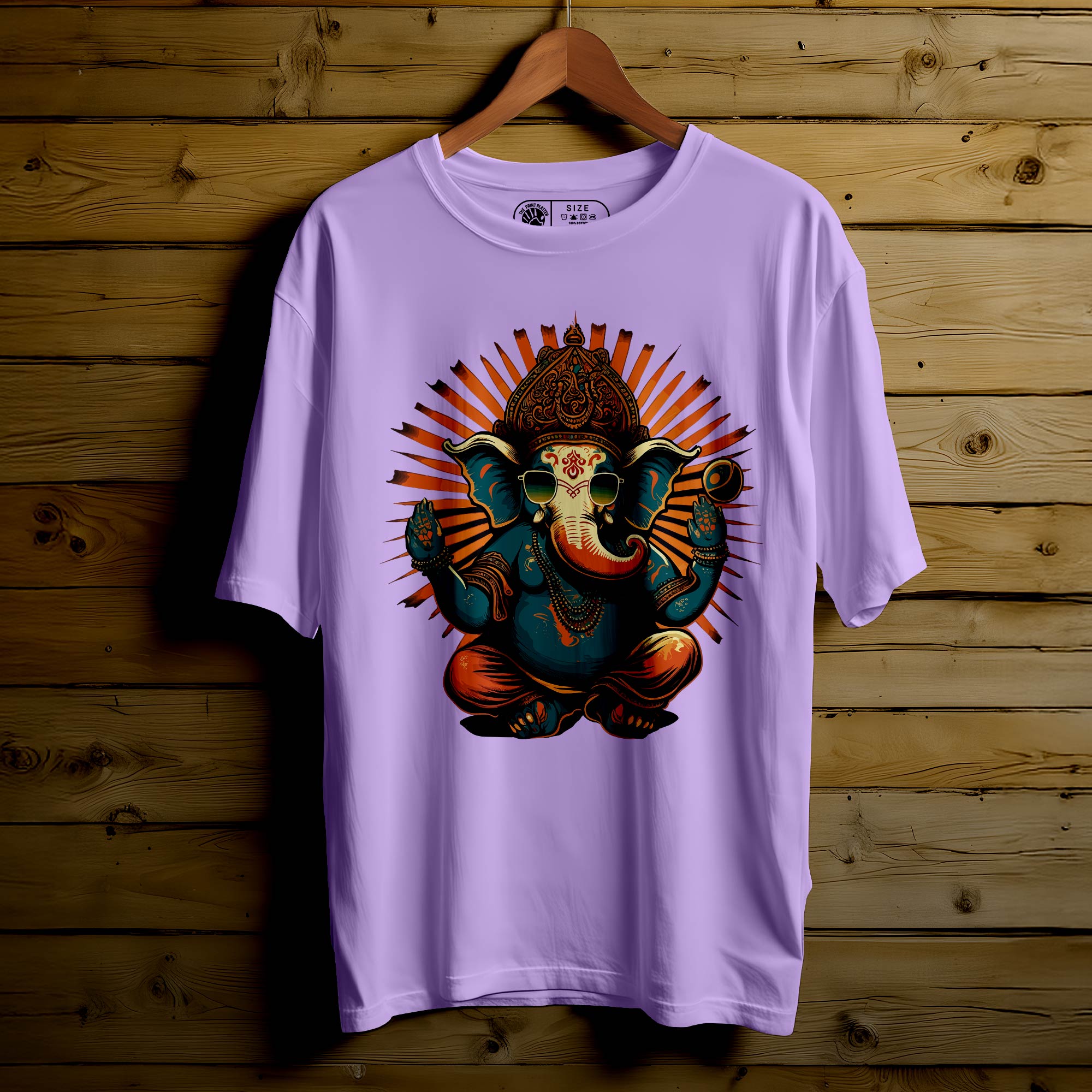 Ganeshhindu_god_wearing_sunglass Oversized Unisex T-Shirt |454