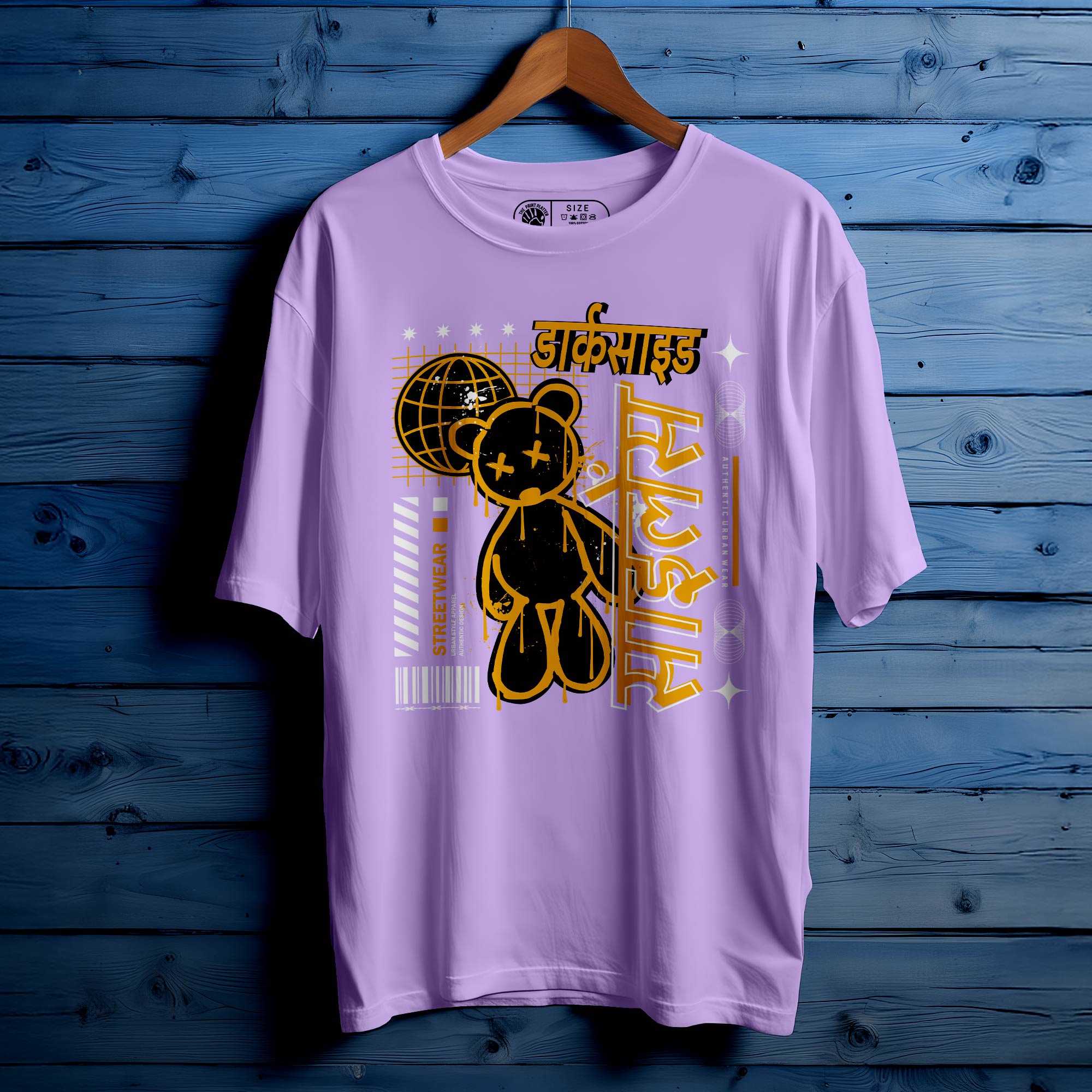 Darkside-Silence OVERSIZED T-SHIRT FOR UNISEX BIO WASH |52