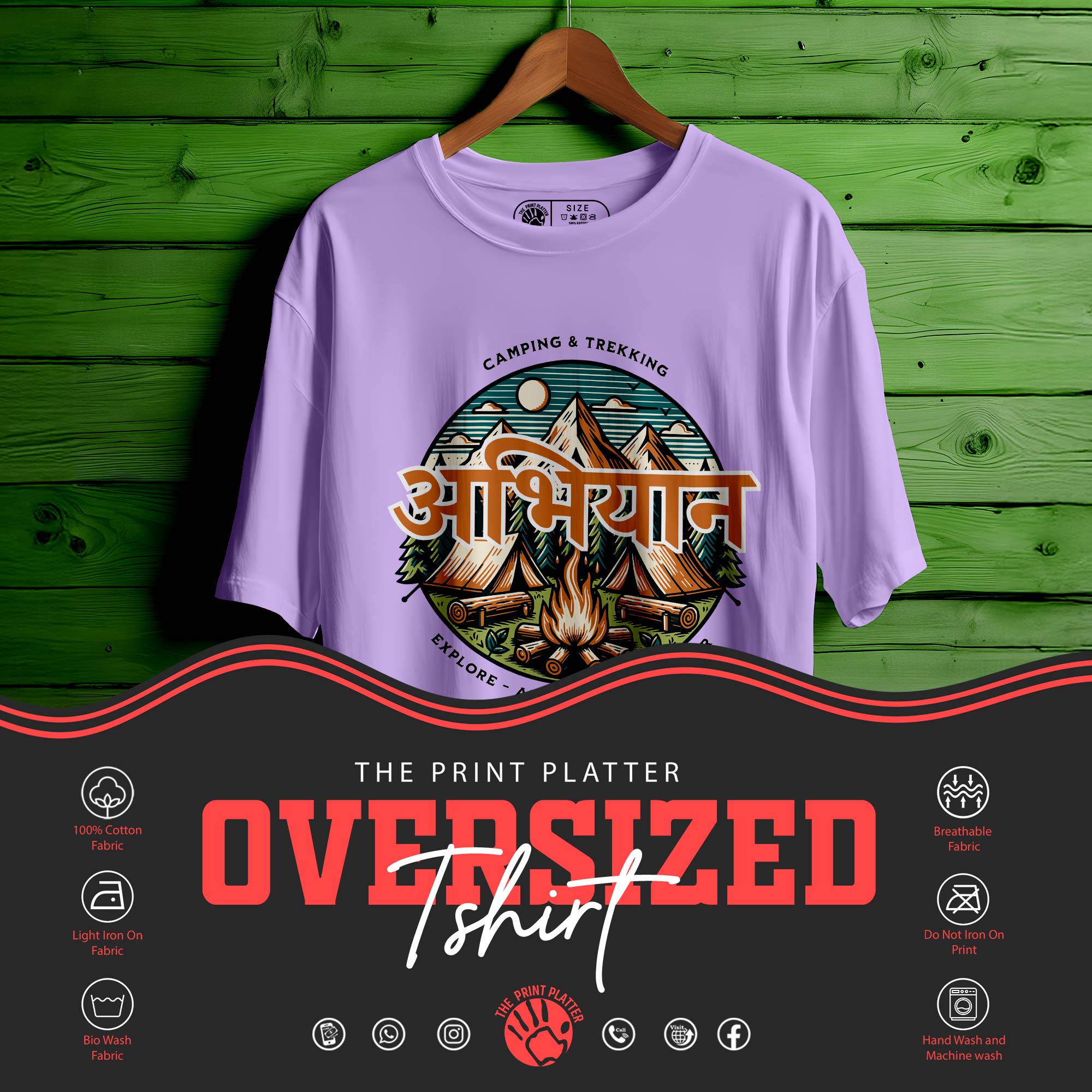 ABHIYAN Oversized Black T-shirt Bio Wash| 58