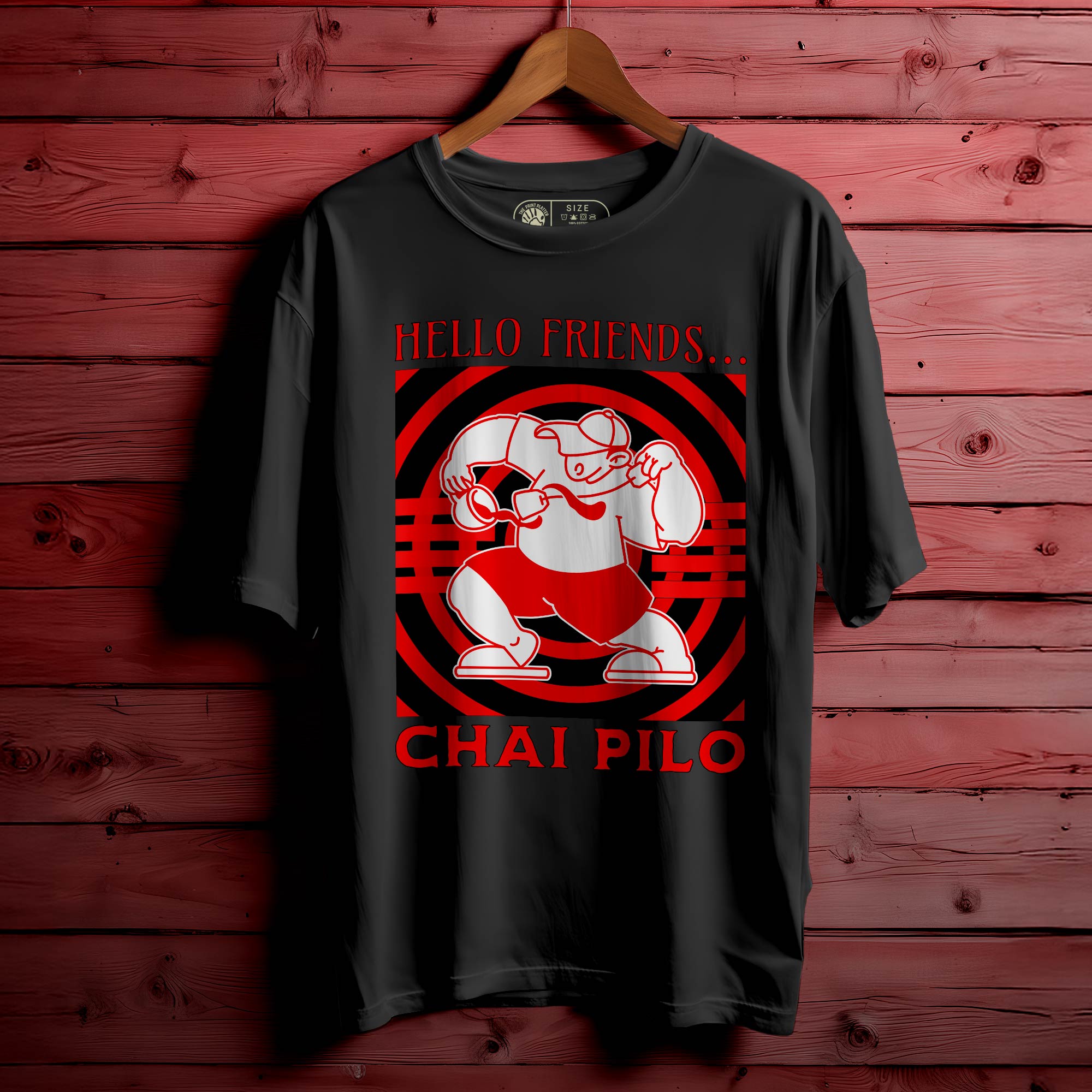 CHAI PILO Oversized Black T-shirt Bio Wash| 62