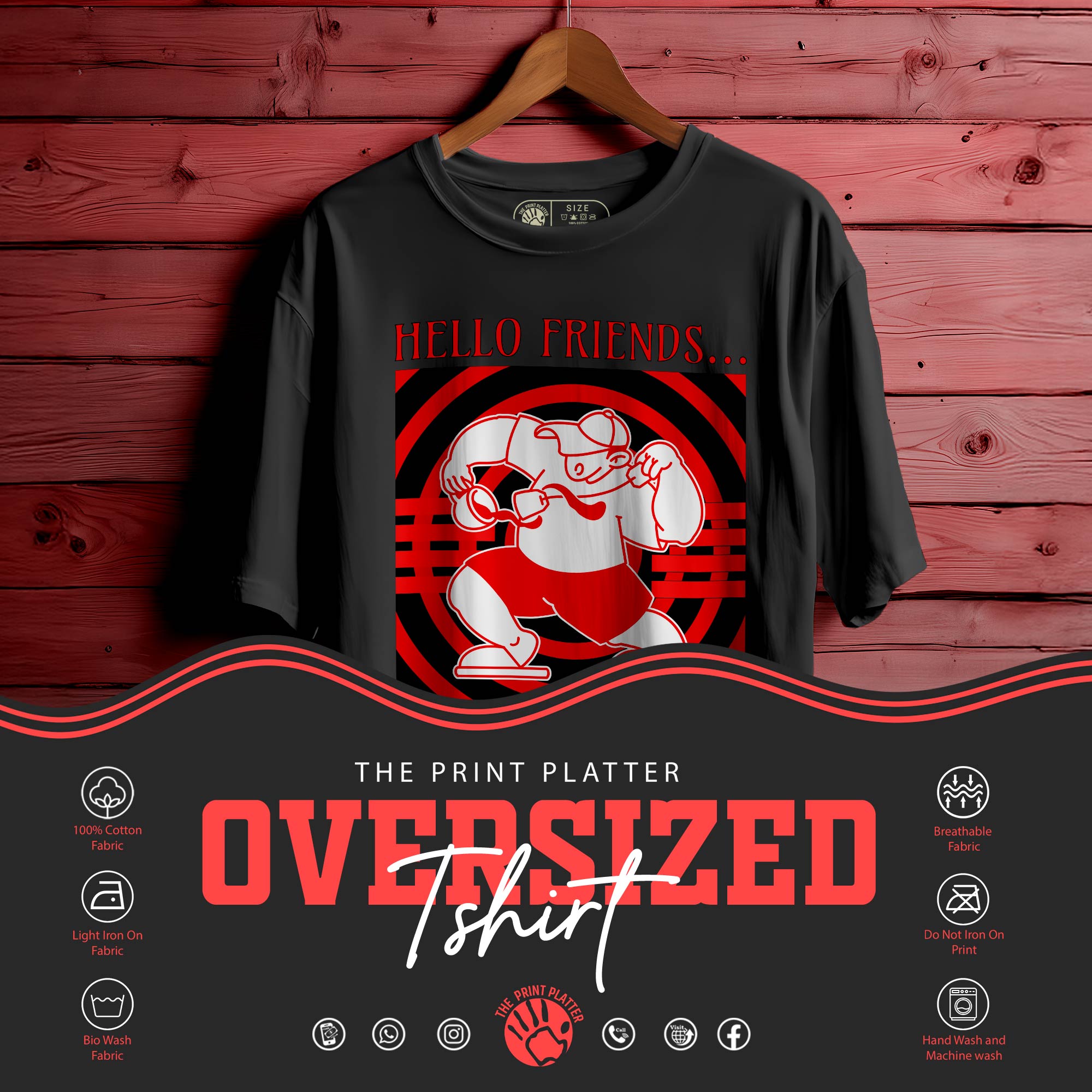 CHAI PILO Oversized Black T-shirt Bio Wash| 62