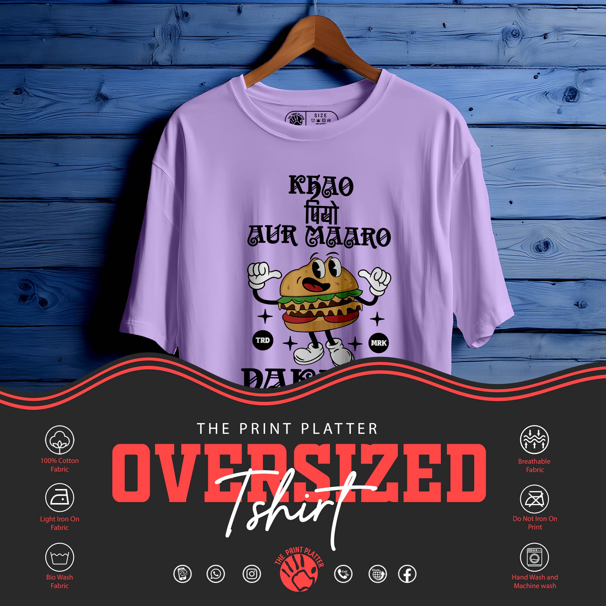 KHAO-PIYO OVERSIZED T-SHIRT FOR UNISEX BIO WASH |73