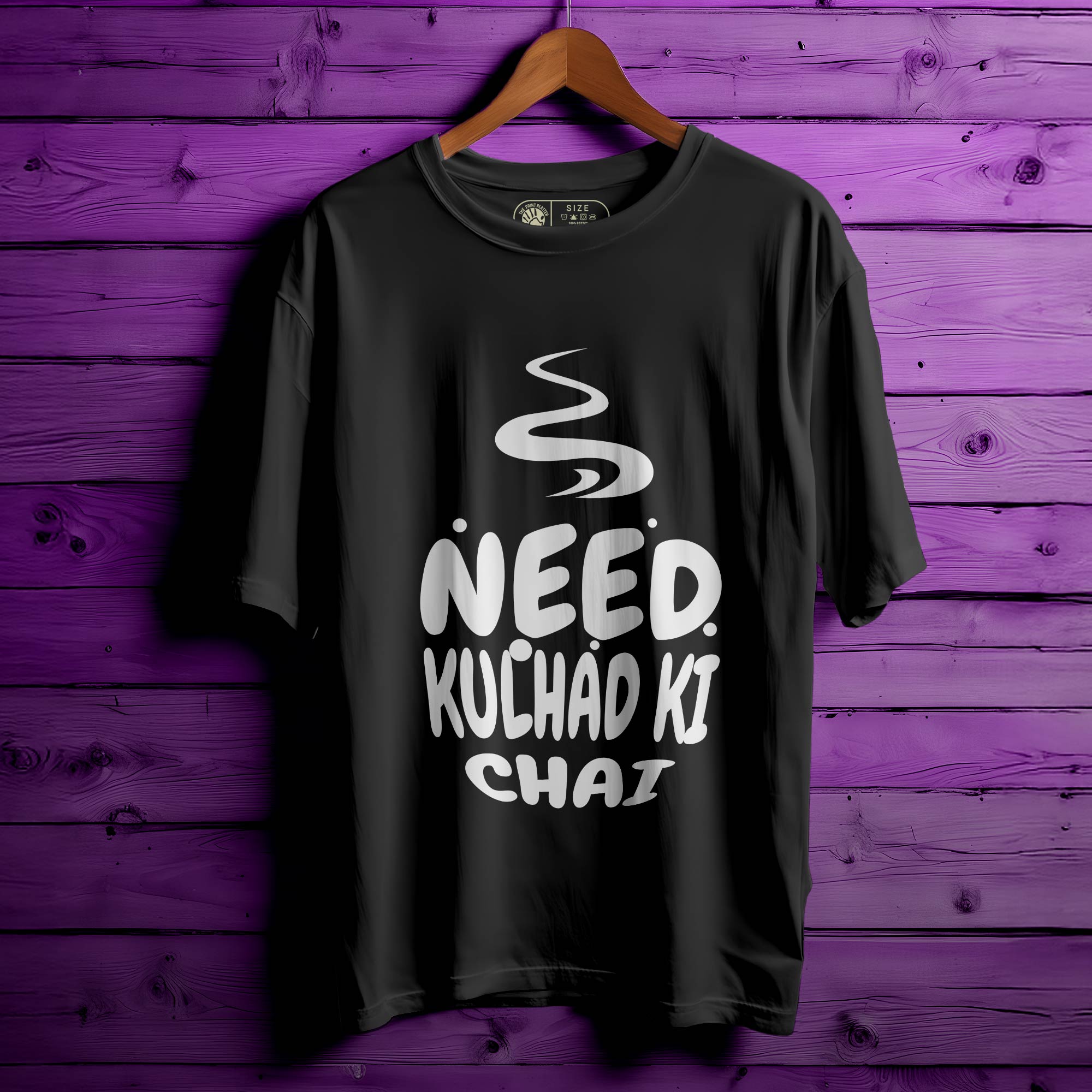 KULHAD-KI-CHAI OVERSIZED T-SHIRT FOR UNISEX BIO WASH |74