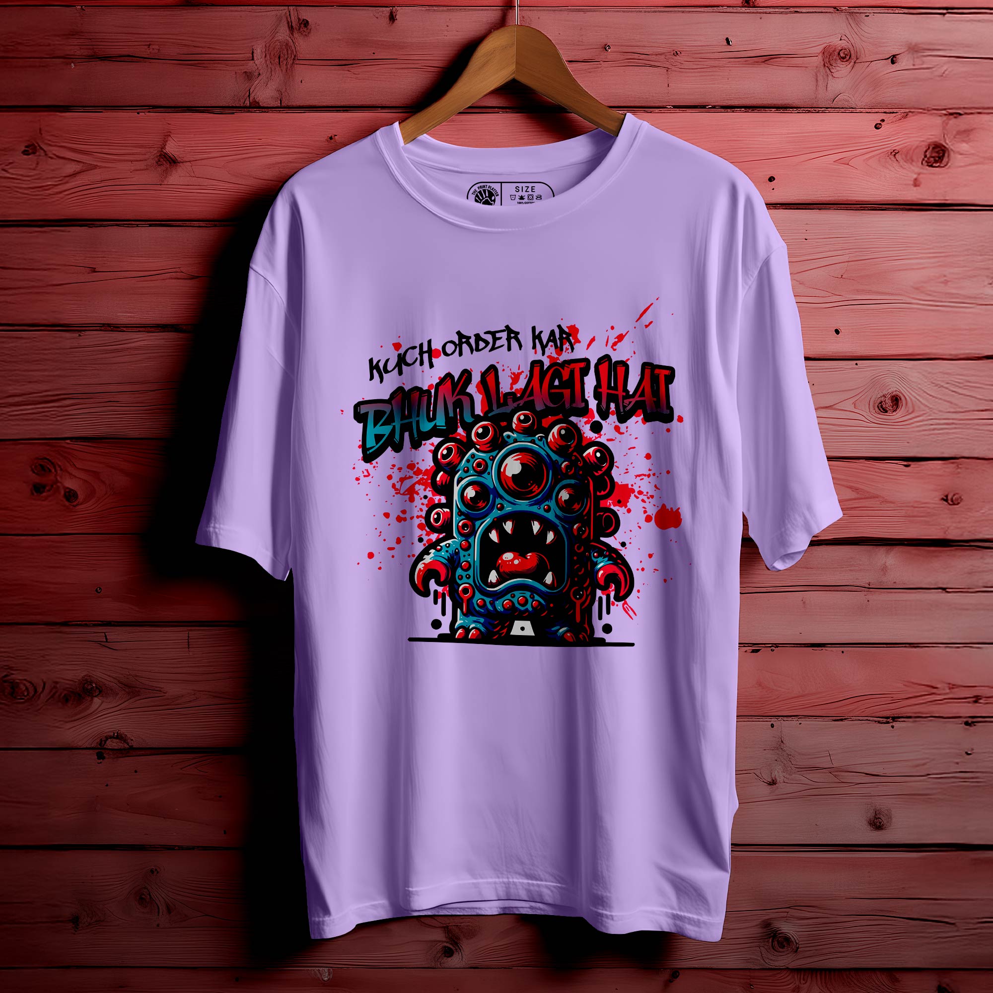 BHUK-LAGI-HAI OVERSIZED T-SHIRT FOR UNISEX BIO WASH |81