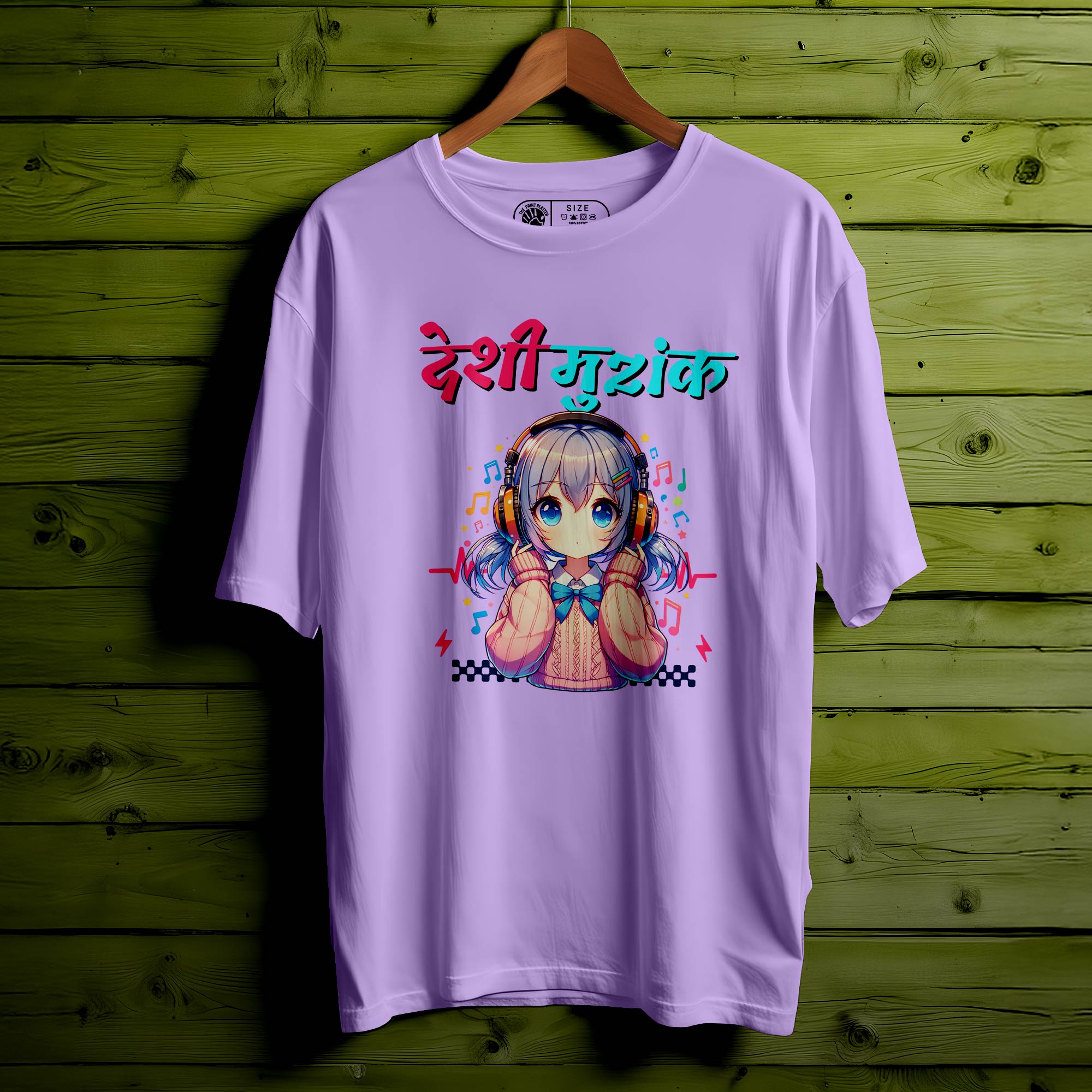 DESHI-MUZIK T-SHIRT FOR UNISEX BIO WASH |85