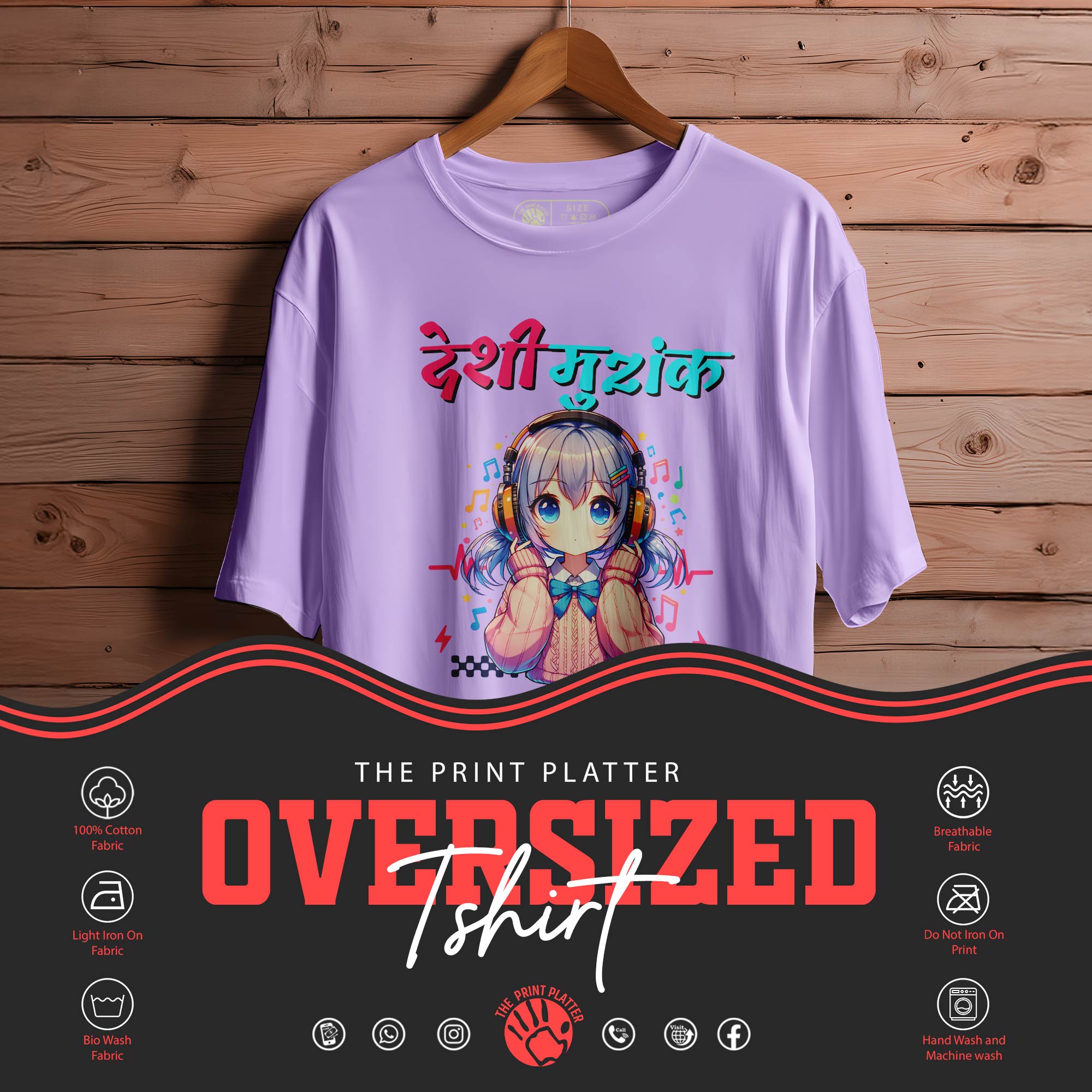 DESHI-MUZIK OVERSIZED T-SHIRT FOR UNISEX BIO | 86