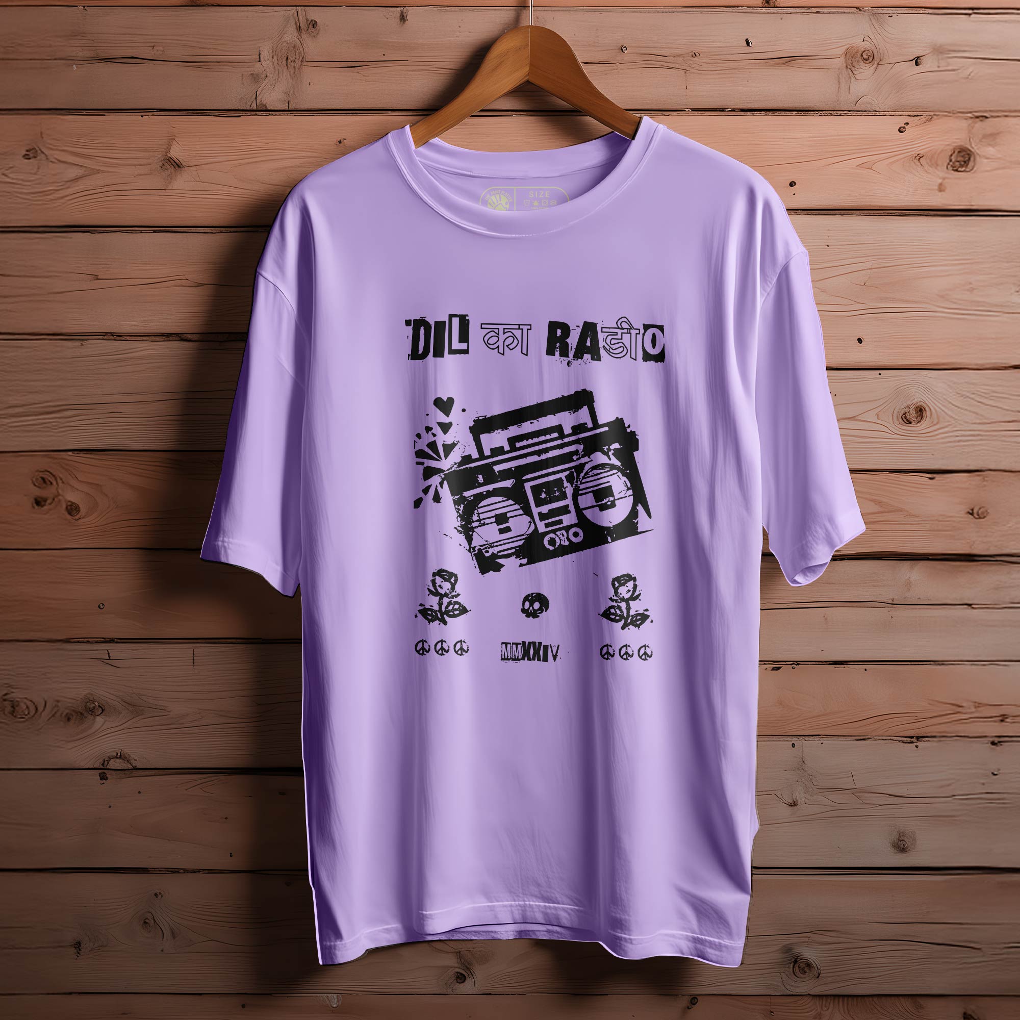 DIL KA RADIO OVERSIZED T-SHIRT FOR UNISEX BIO WASH 86
