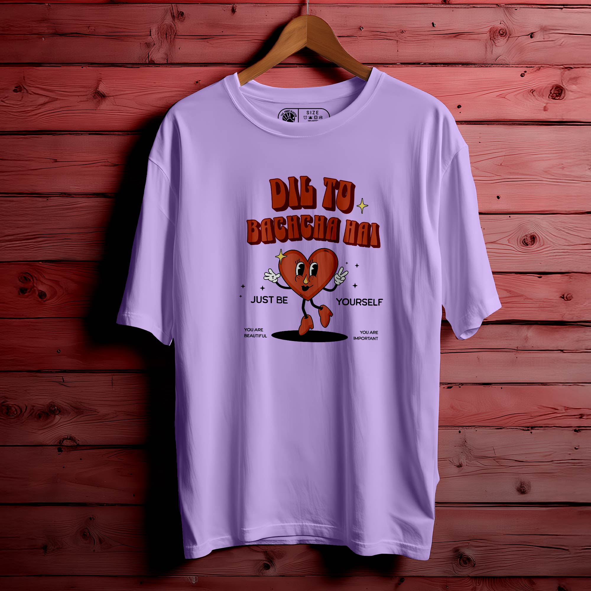 DIL TO BACHHA HAI OVERSIZED T-SHIRT FOR UNISEX BIO WASH 87