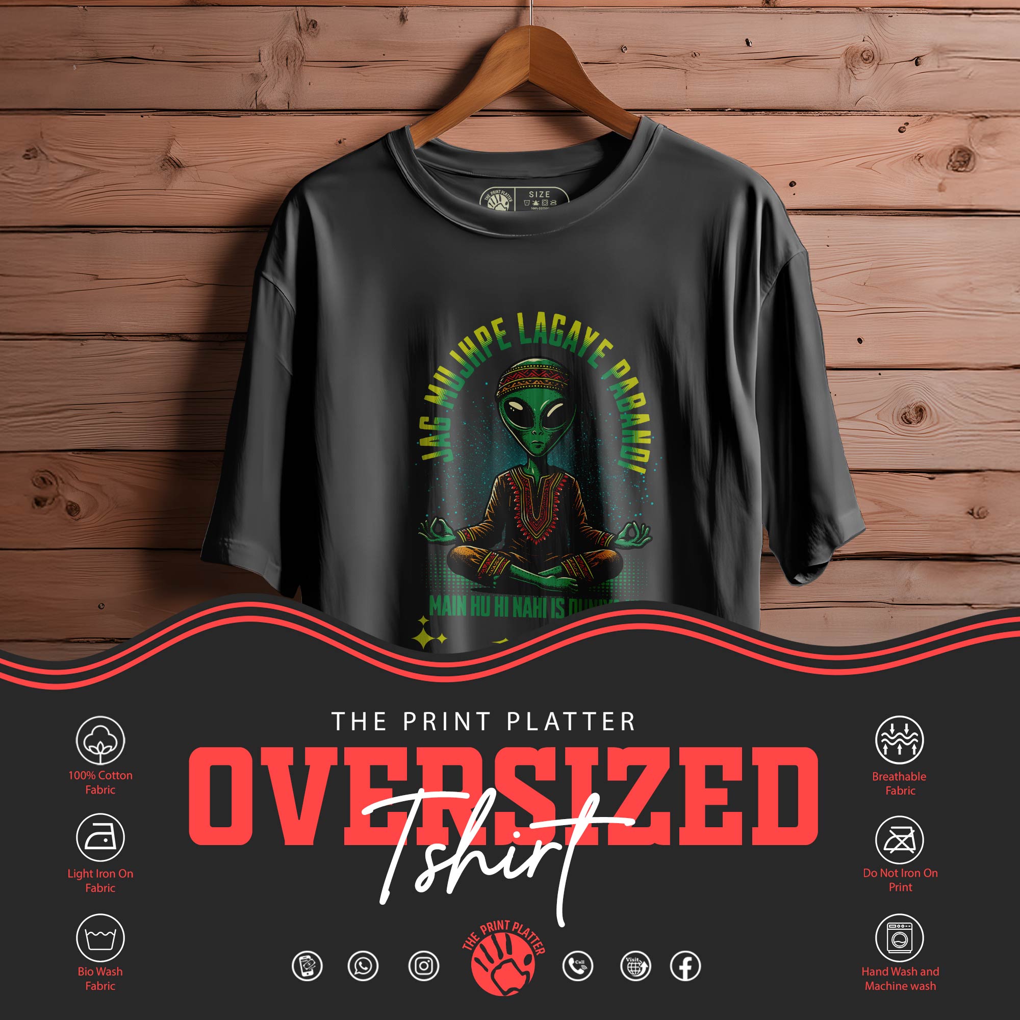 JAAG-MUJHPE-LAGAYE-PABANDI T-SHIRT FOR MEN OR WOMEN |91