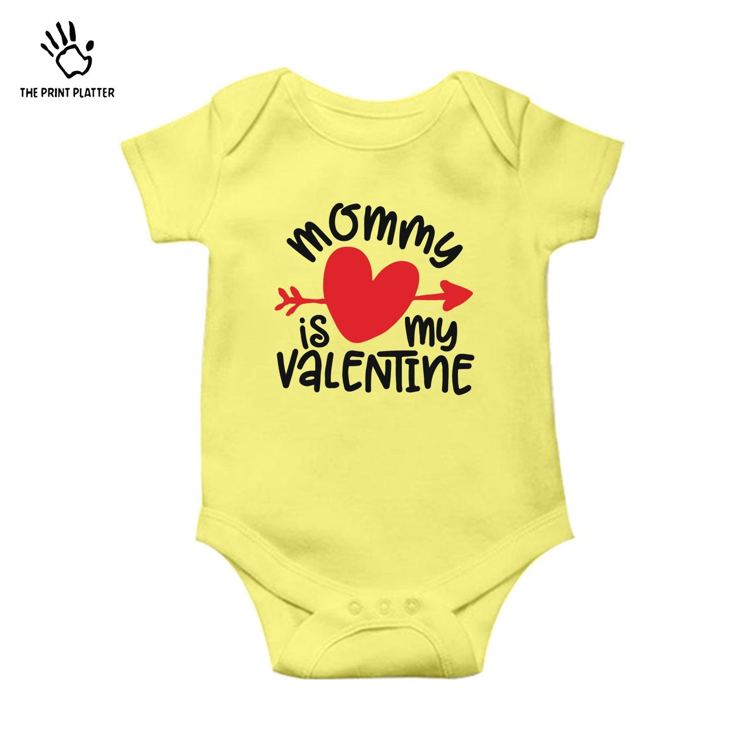 Mommy is My Valentine Unisex Half Sleeve Romper