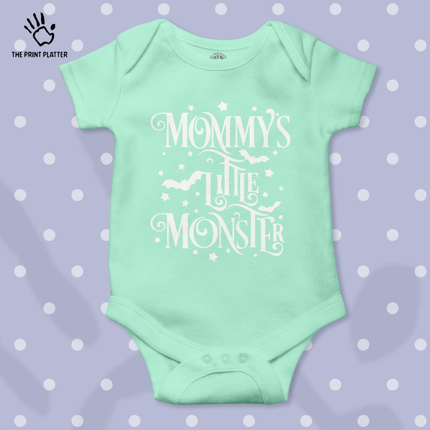 Mommy's Little Monster Unisex Half Sleeve Romper