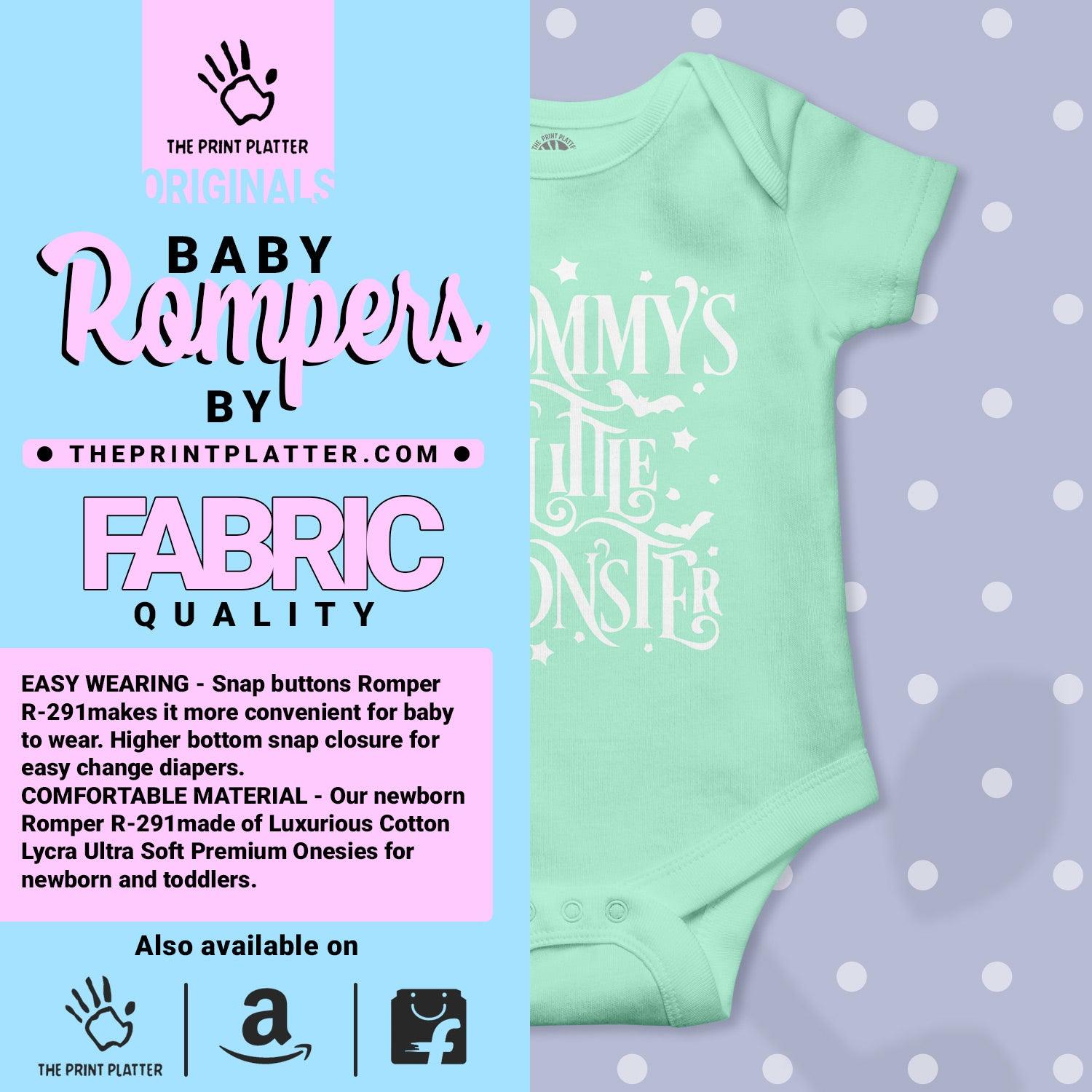 Mommy's Little Monster Unisex Half Sleeve Romper