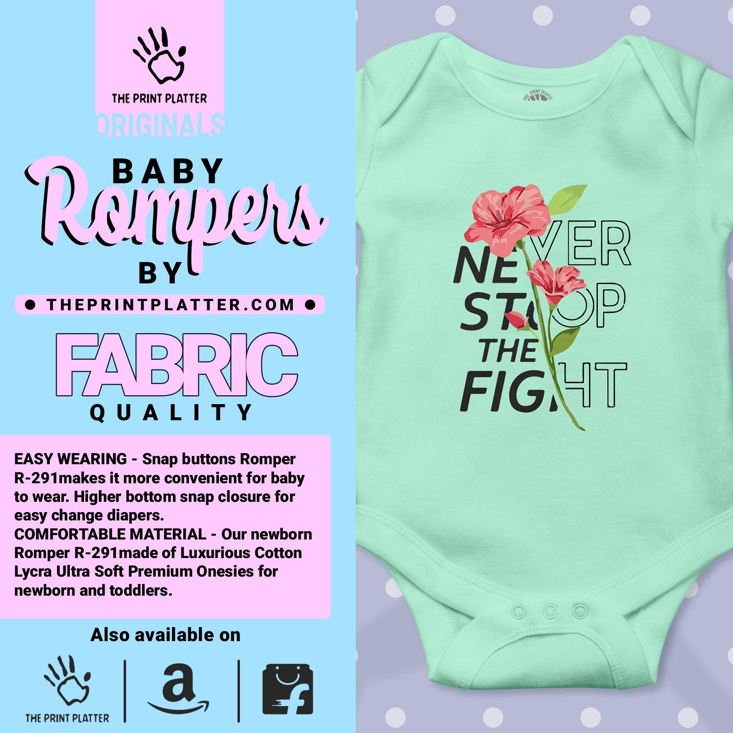 Never Stop The Fight Unisex Half Sleeve Romper