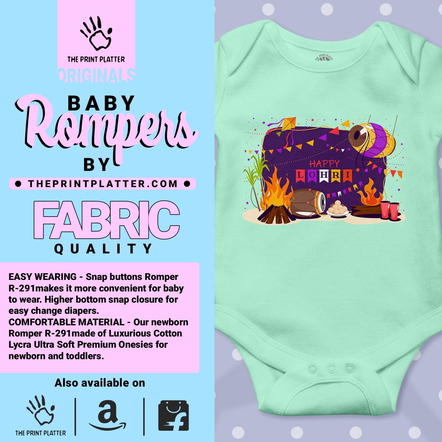 Happy Lohri Unisex Half Sleeve Romper