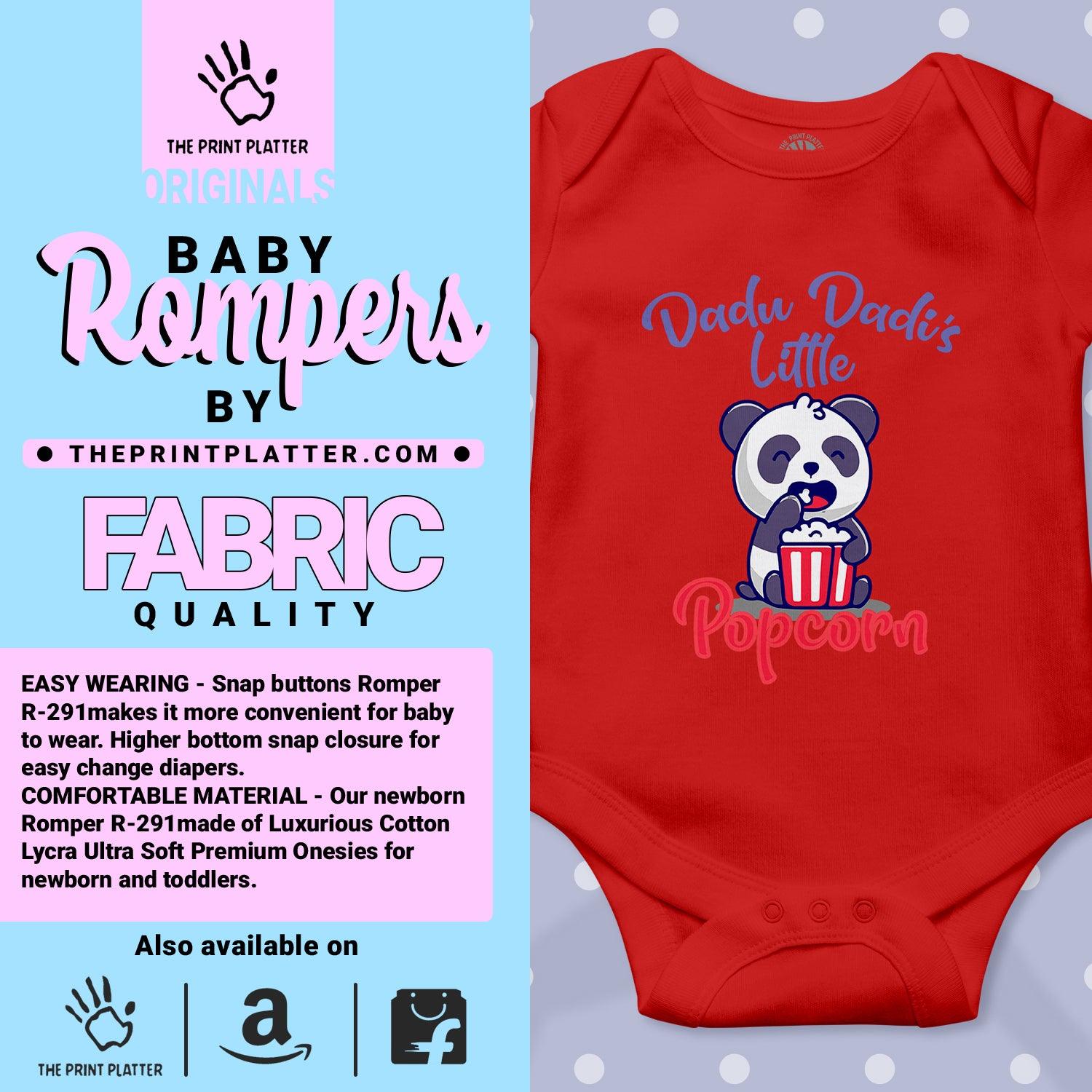 Dadu Dadi's Little Popcorn Unisex Half Sleeve Romper
