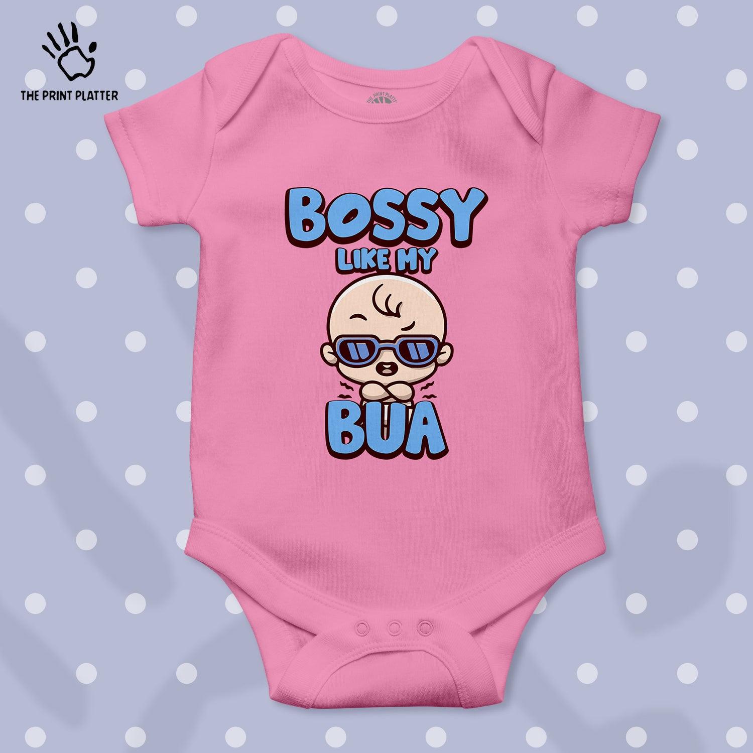 Bossy Like My Bua Unisex Half Sleeve Romper